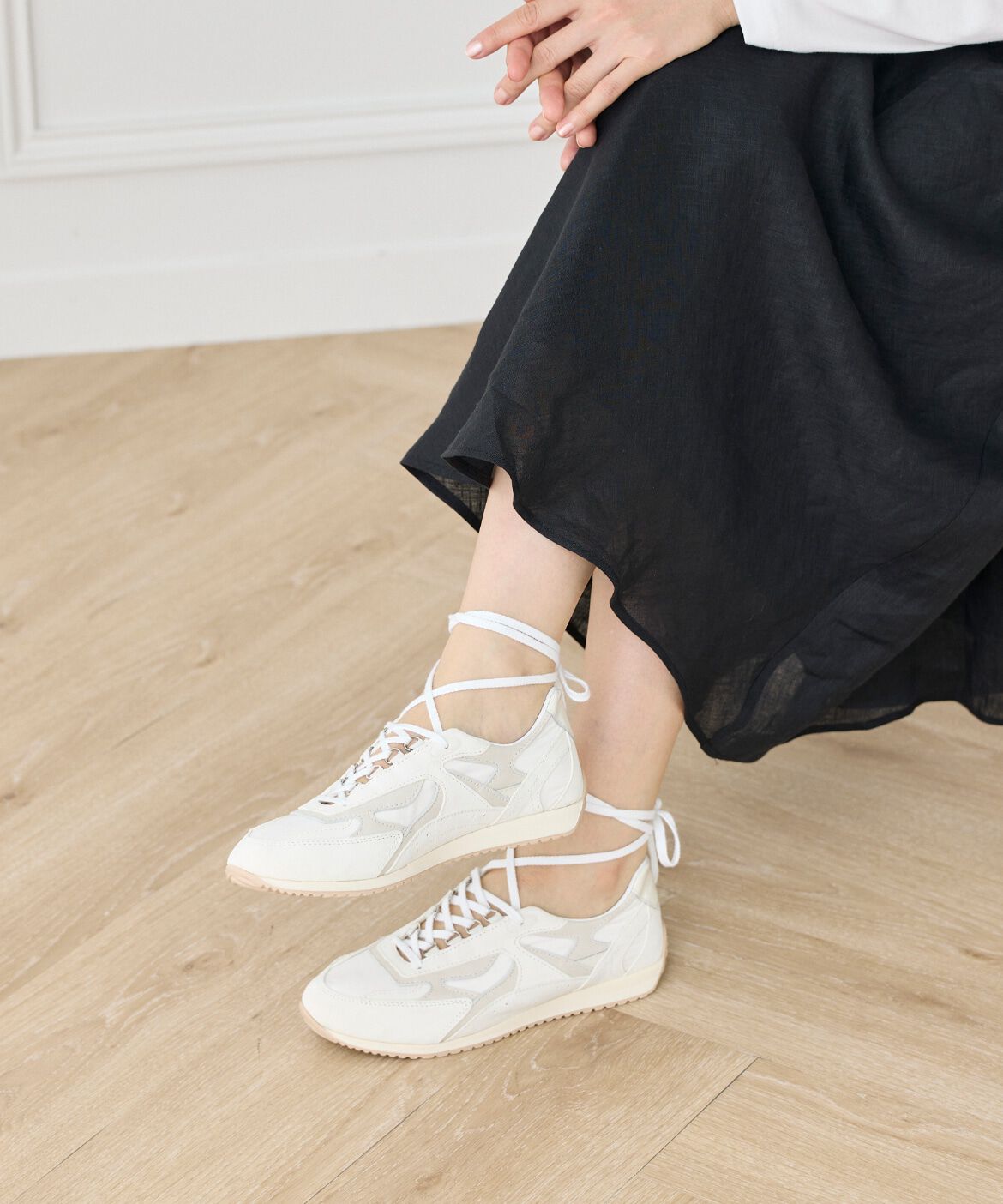 INED「FUGA LOW BALLERINA WHITE《D.A.T.E.》         」|スニーカー|