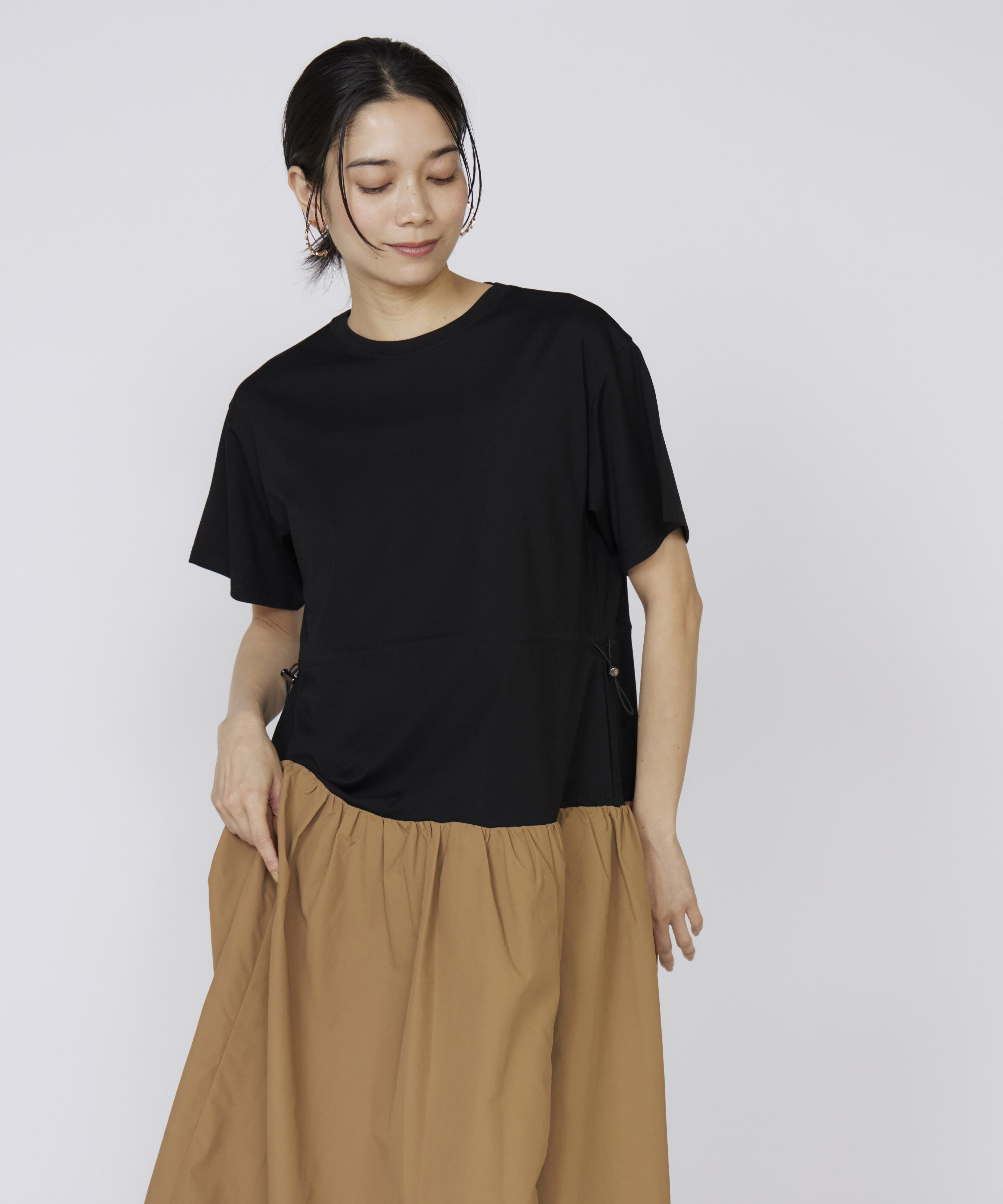 INED「《大きいサイズ》ドッキングワンピース」|ワンピース|