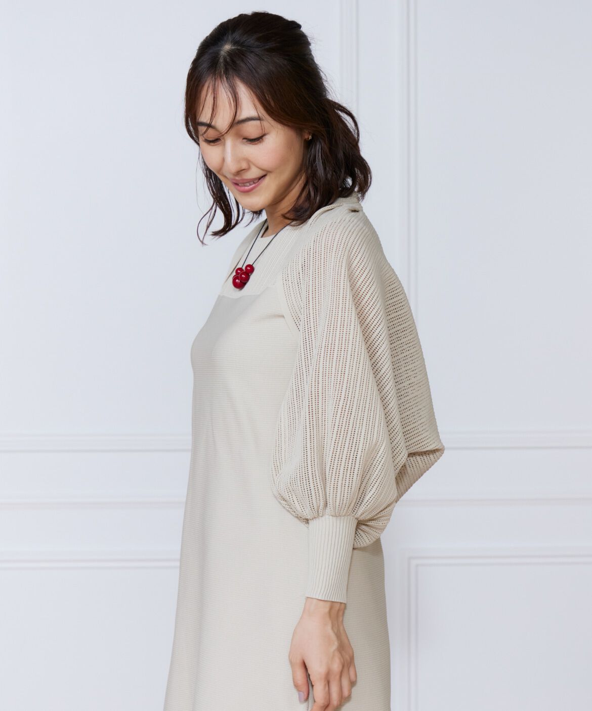 ef-de Black「赤玉ネックレス」|ネックレス|