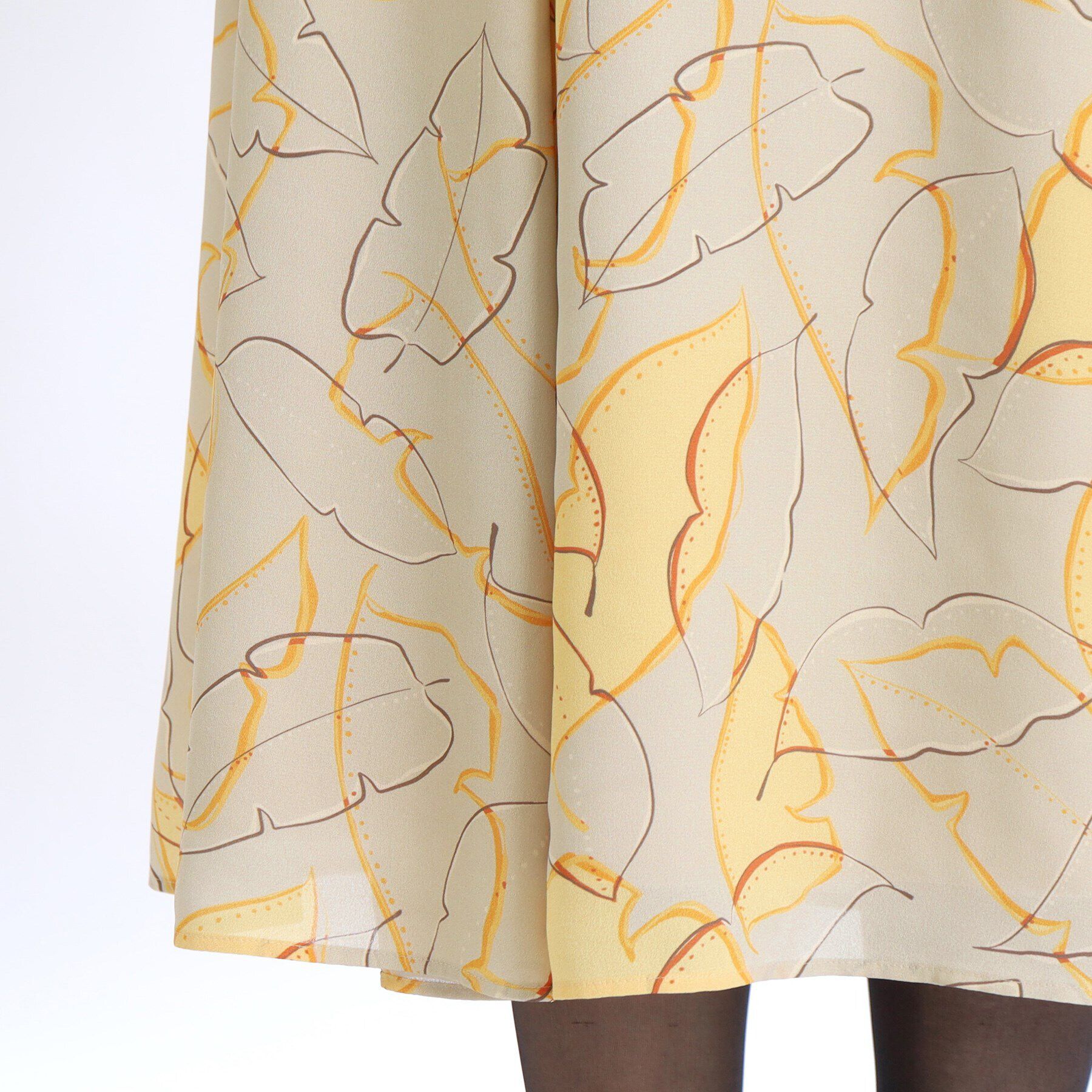 Reflect「【着映えスカート/WEB限定カラーあり／洗える】リーフプリントスカート」|スカート|