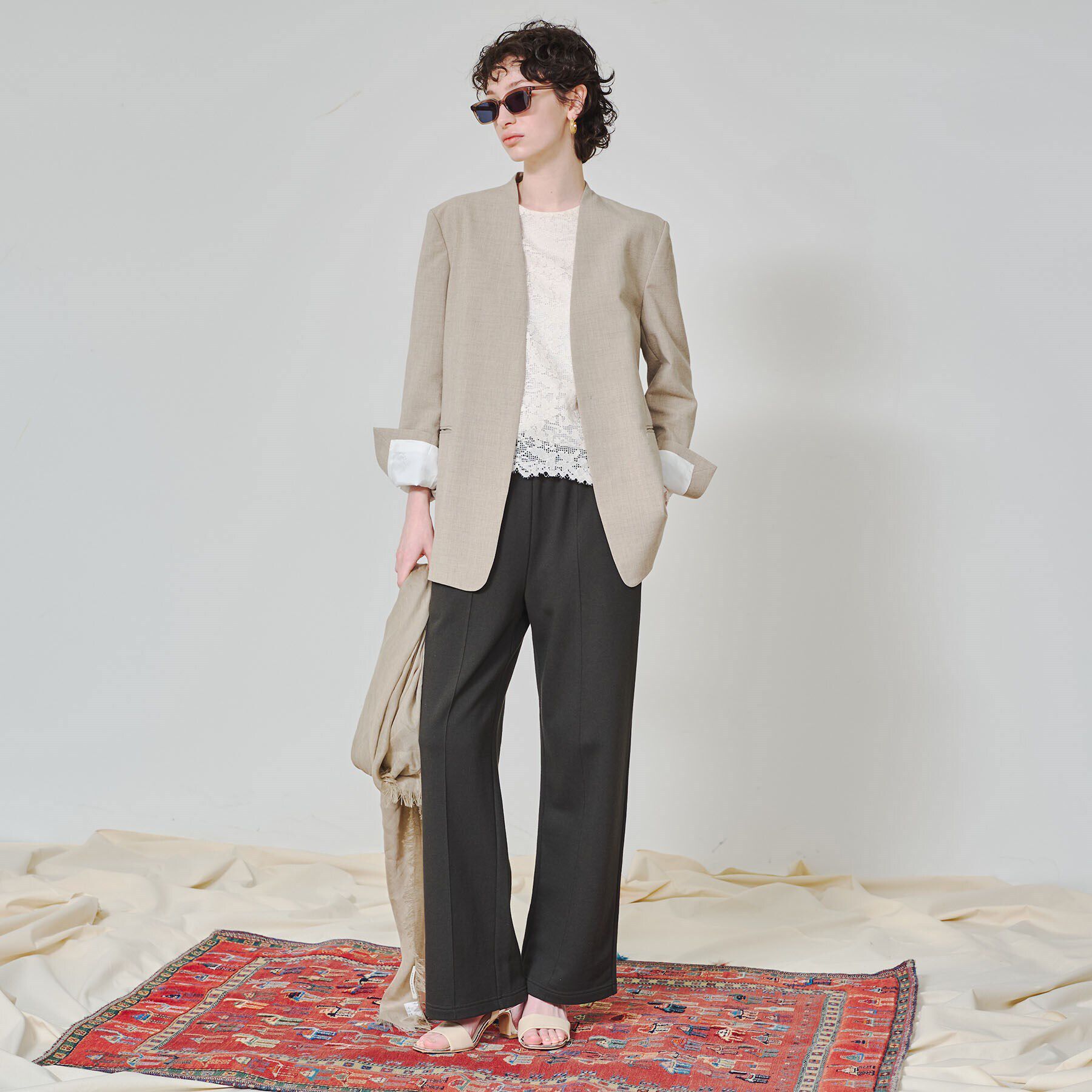 DRESSTERIOR「【スタイリスト福田麻琴さんコラボ】センターシームワイドスウェットパンツ」|その他|