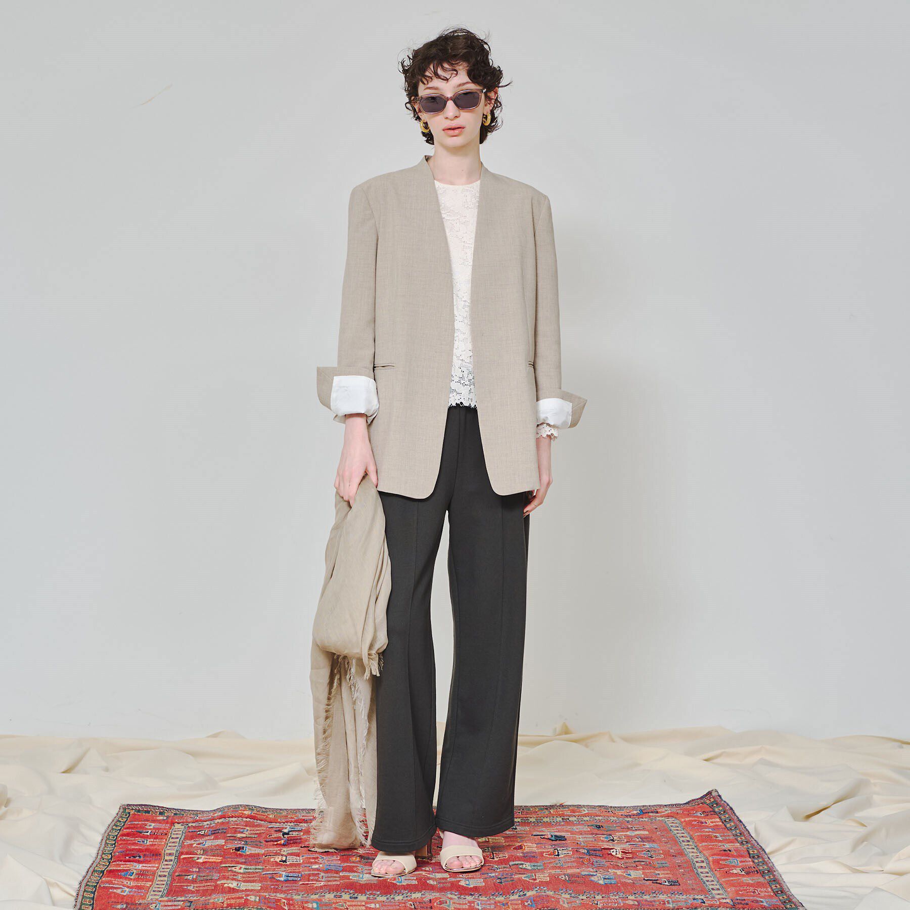 DRESSTERIOR「【スタイリスト福田麻琴さんコラボ】センターシームワイドスウェットパンツ」|その他|