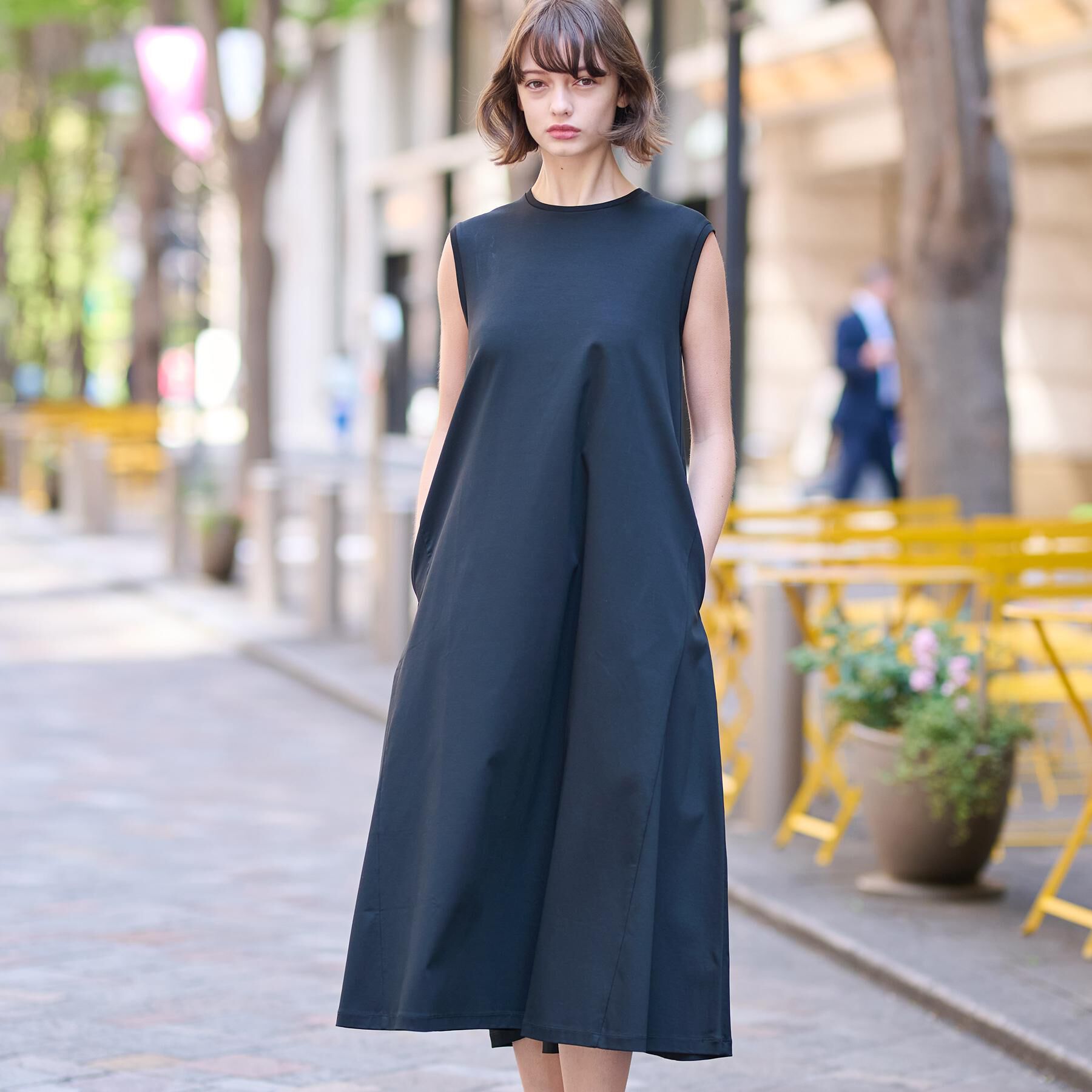 DRESSTERIOR「【ポケットあり/接触冷感/抗菌防臭/消臭】アイスクリアコットンワンピース」|ワンピース|