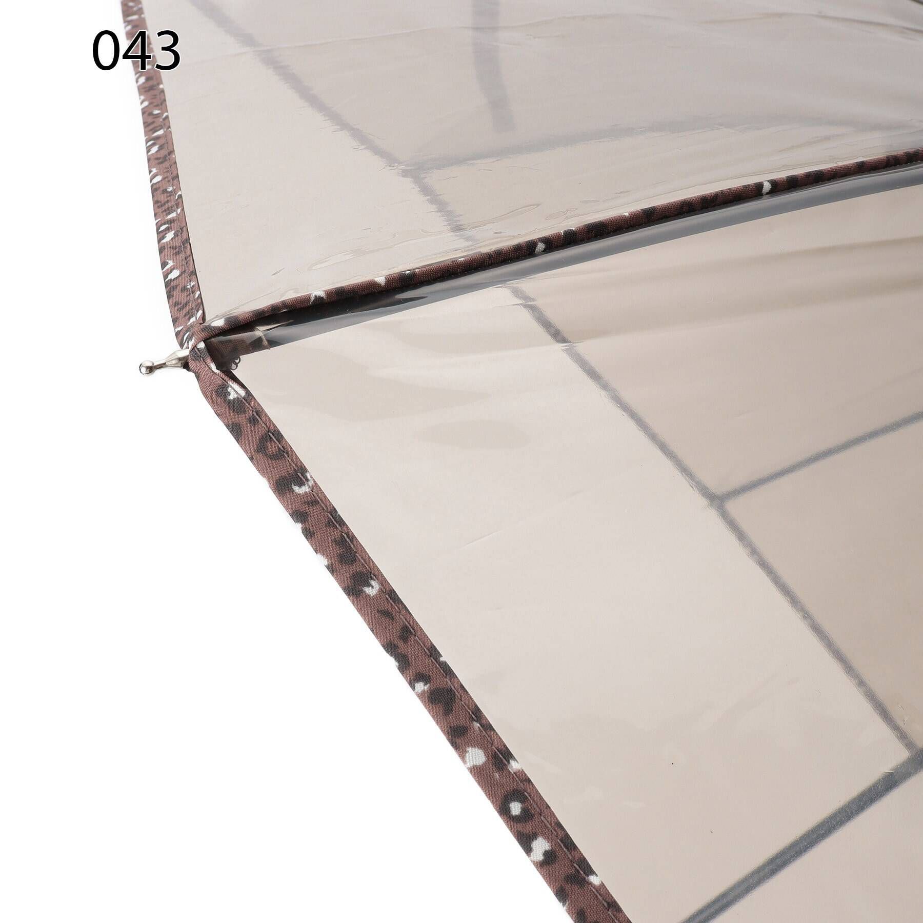 grove「レオパードパイピングクリアアンブレラ長」|傘|