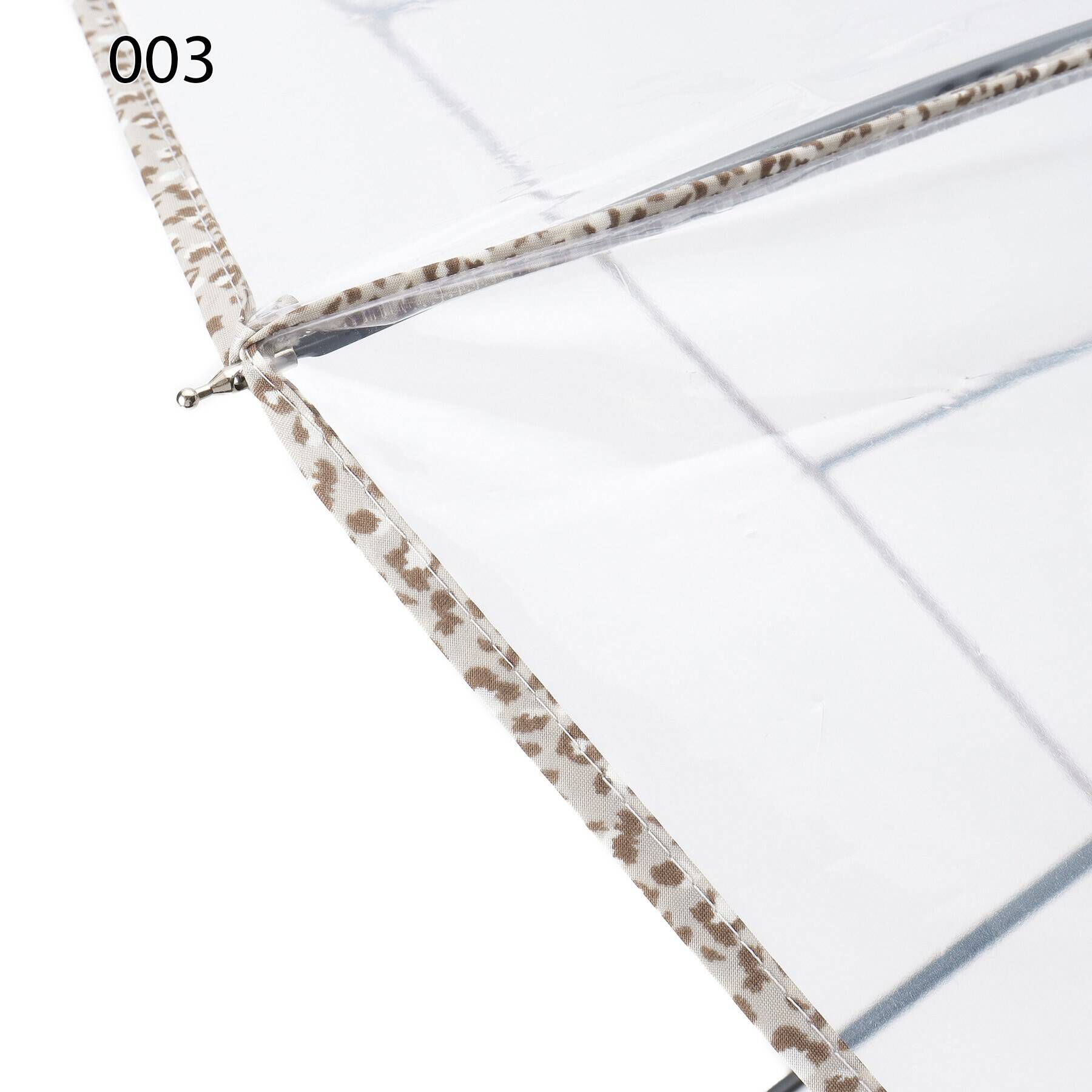 grove「レオパードパイピングクリアアンブレラ長」|傘|