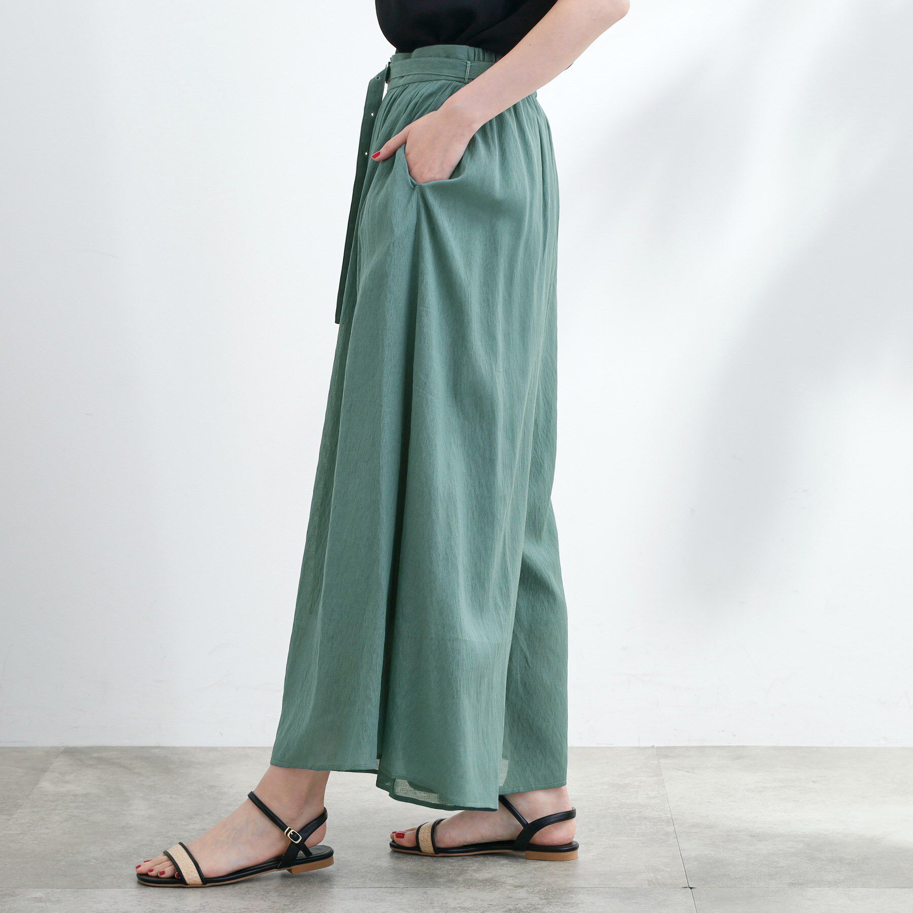 grove「【たっぷりギャザーで体型カバー】スカート見えの軽やかパンツ」|その他|