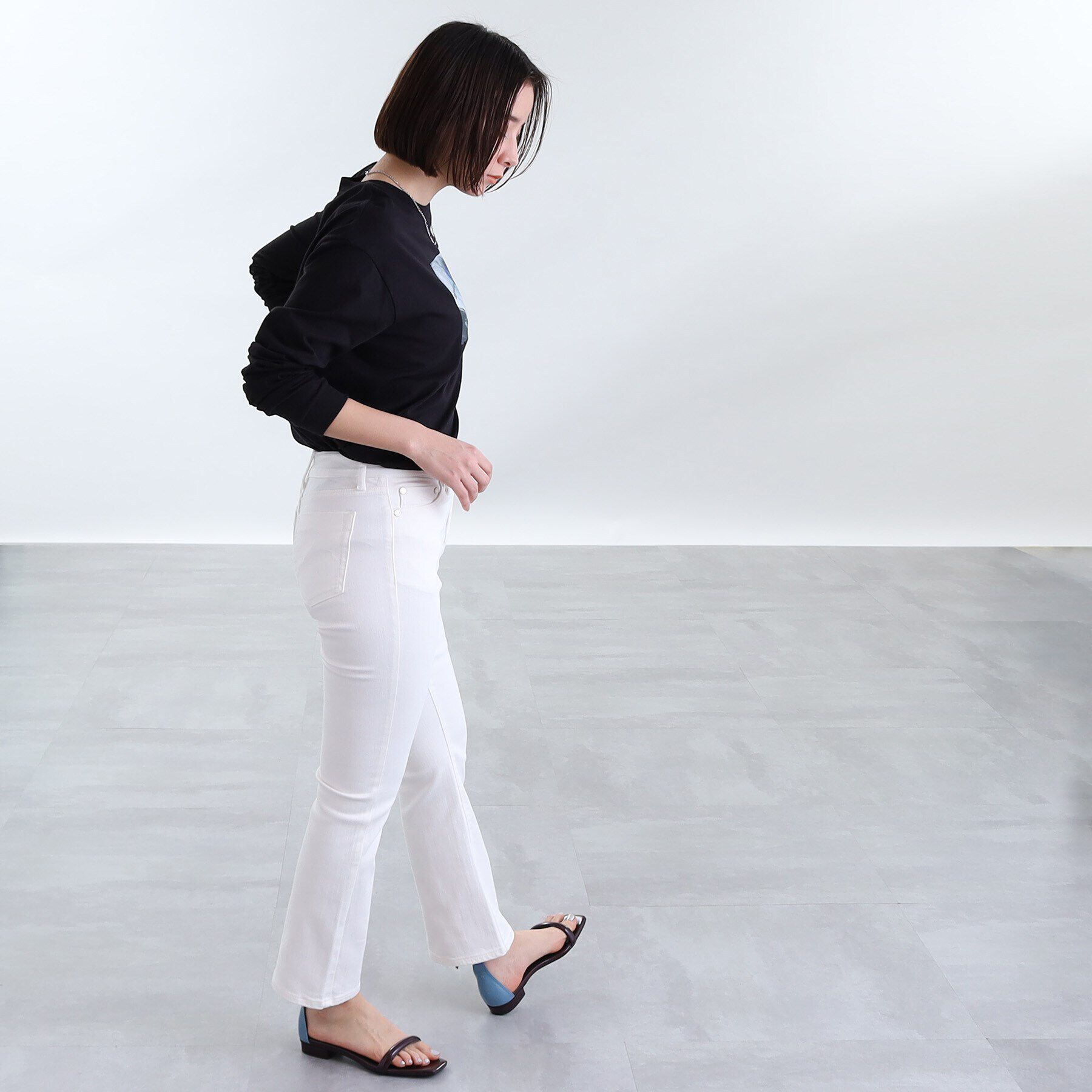 INDIVI「【WORLD for the World】フォトプリント ロンT」|Tシャツ・カットソー|