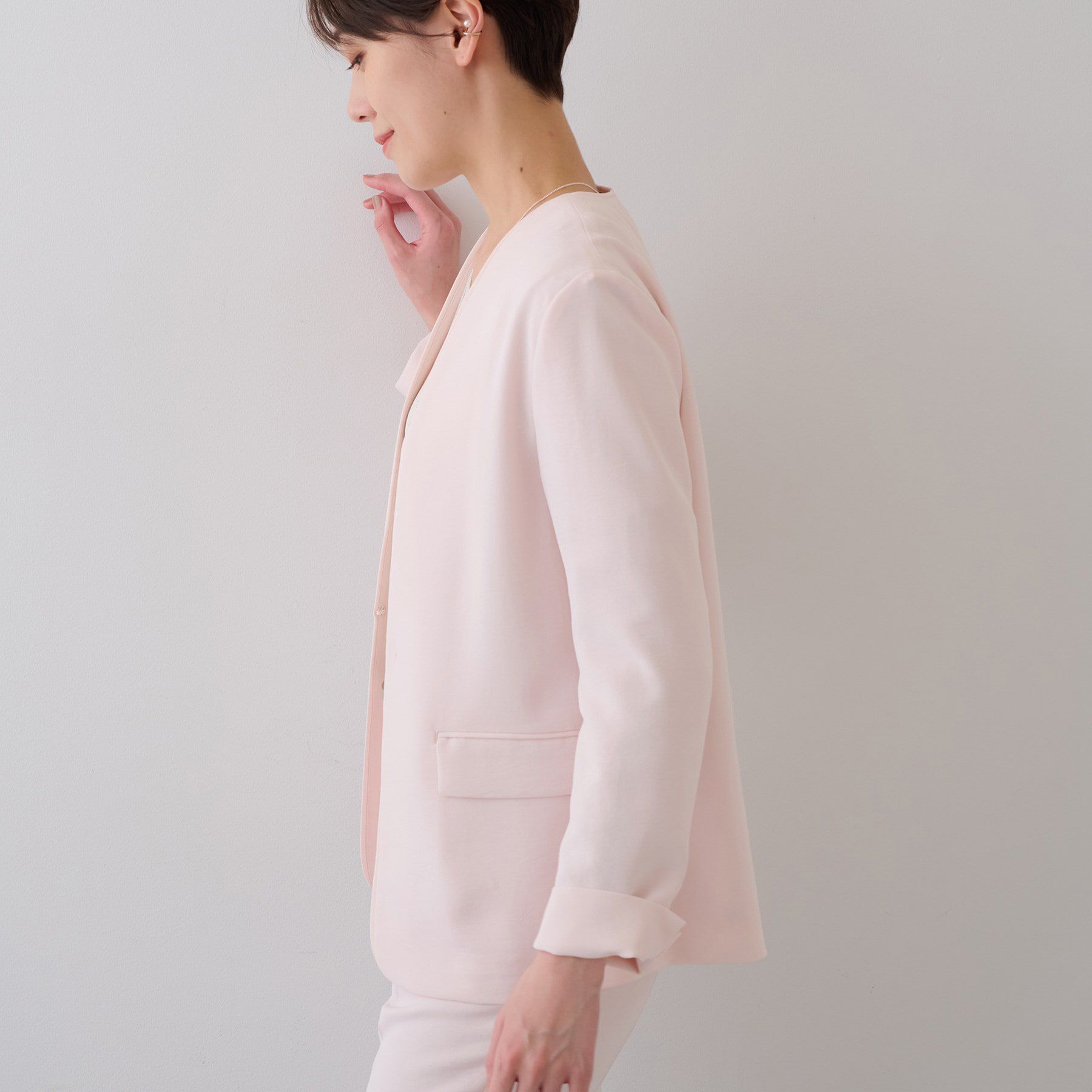 INDIVI「【着る日傘/遮熱/UVケア】ノーカラージャケット」|スーツ|