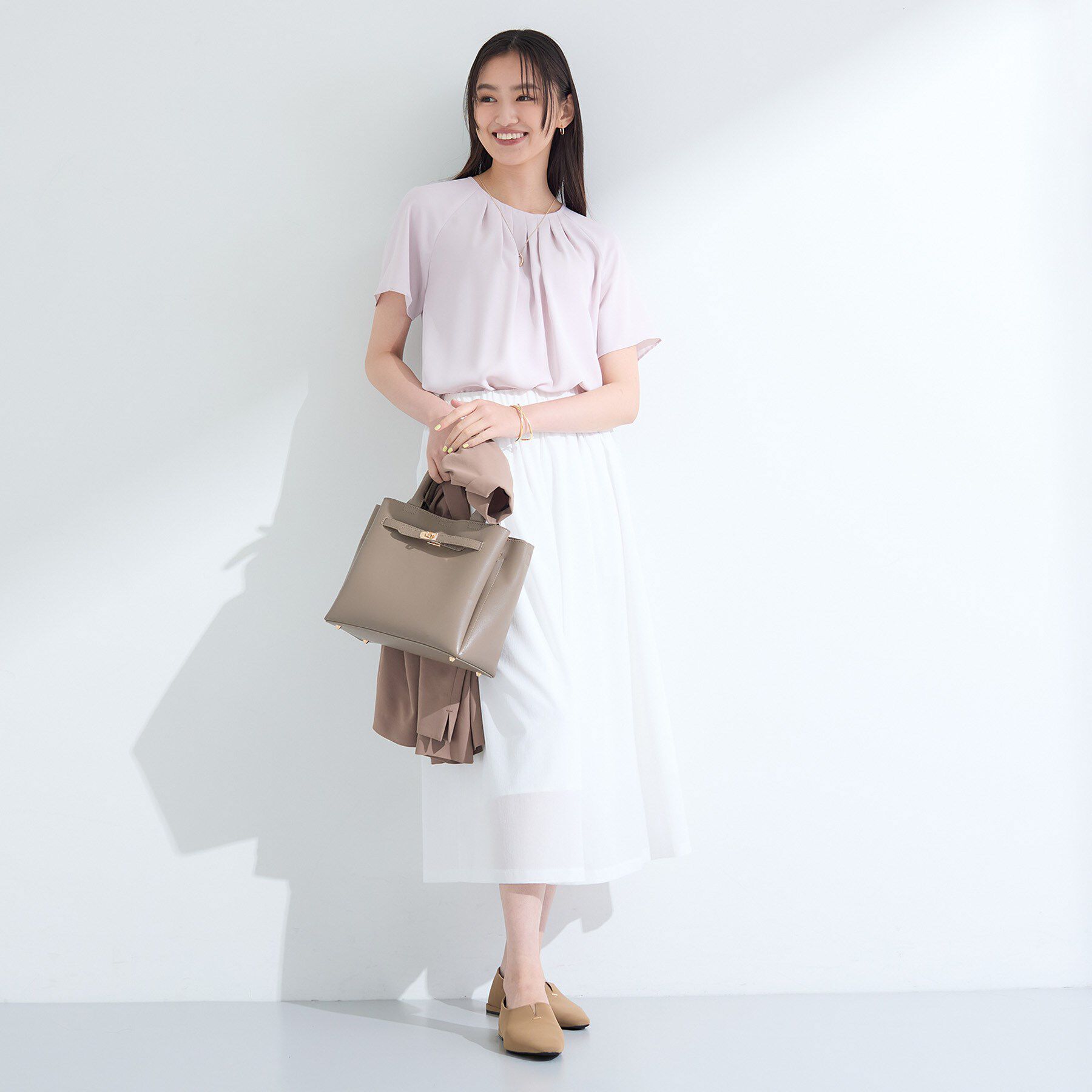 INDIVI「【UVケア】タックブラウス」|シャツ・ブラウス|