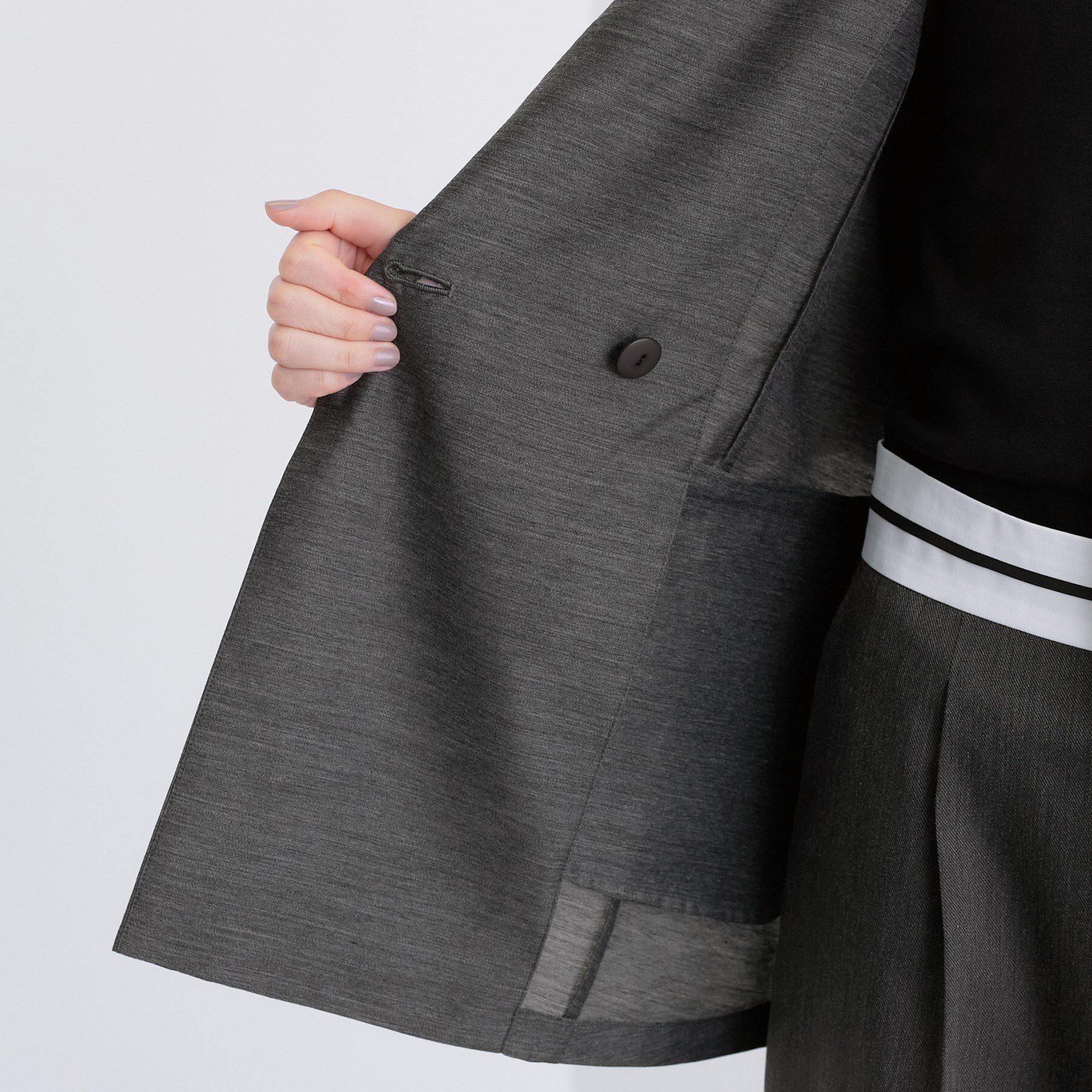 INDIVI「ライトダブルジャケット」|テーラードジャケット|