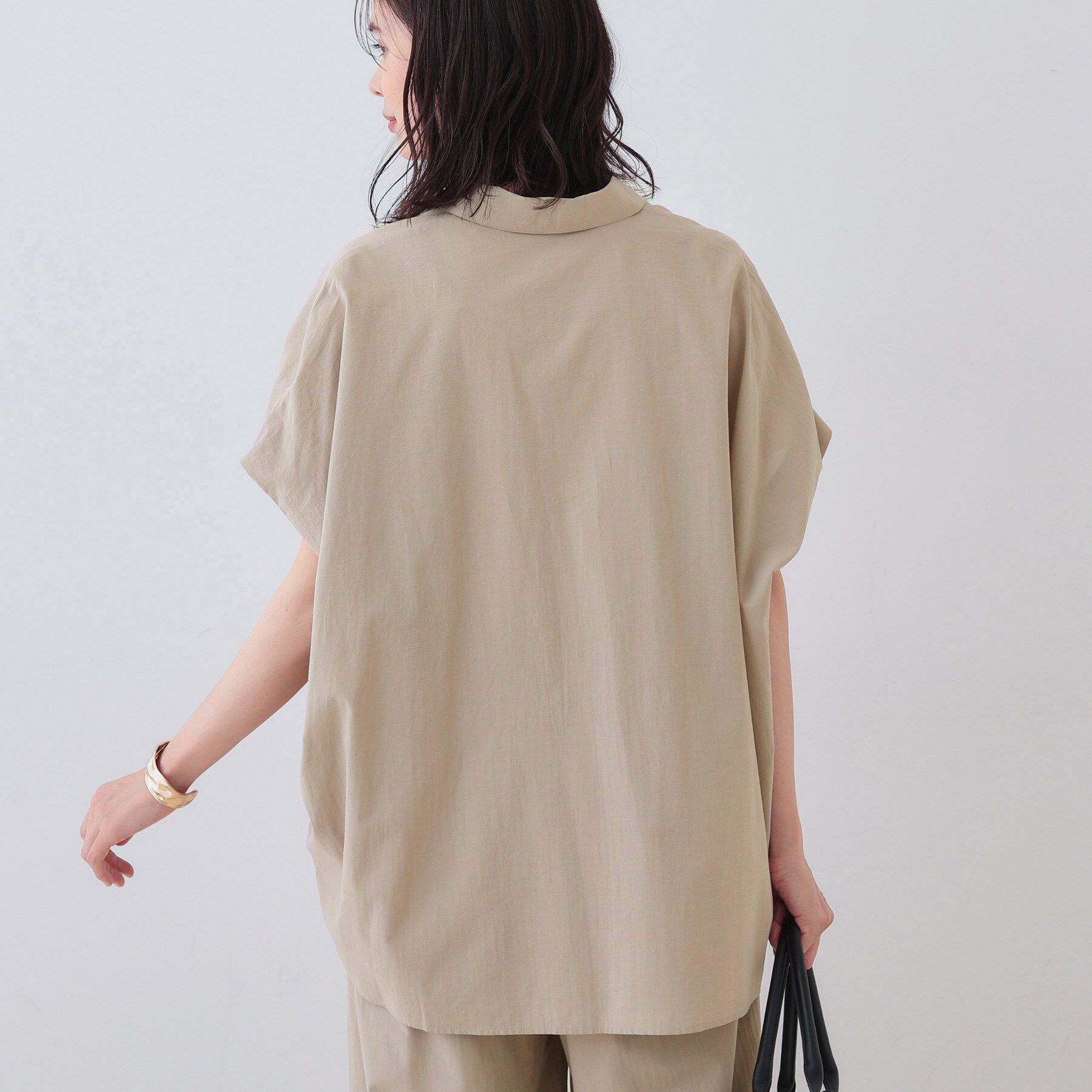 INDIVI「【SETUP可能／涼しい】コットンオーバーシャツ」|シャツ・ブラウス|