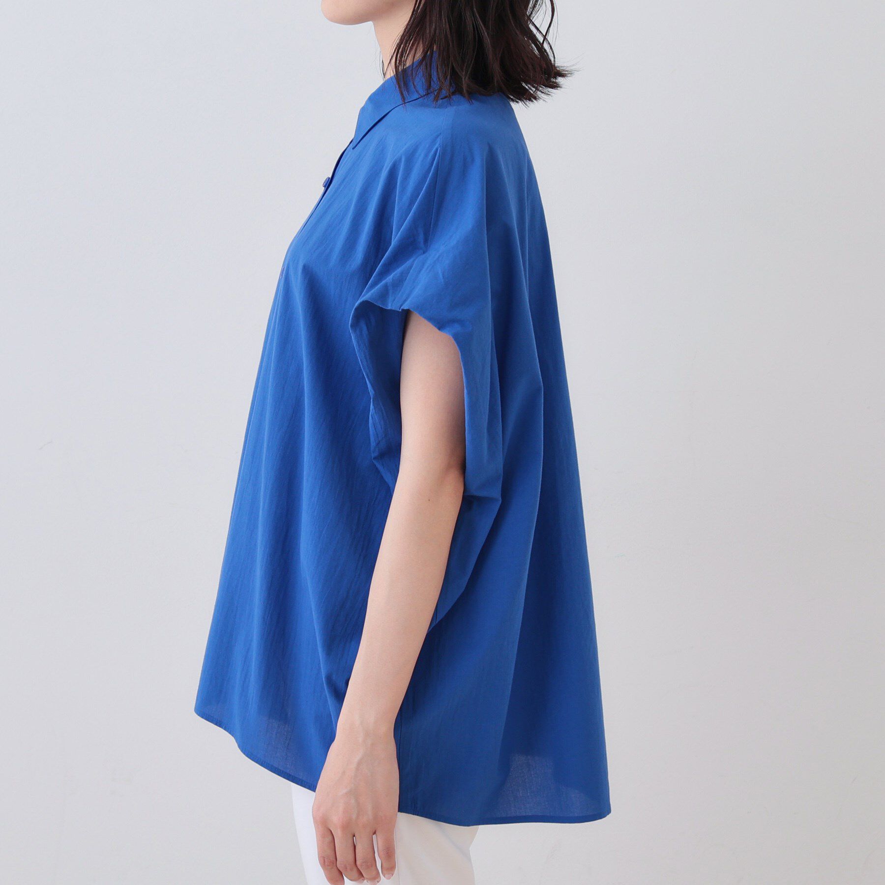 INDIVI「【SETUP可能／涼しい】コットンオーバーシャツ」|シャツ・ブラウス|