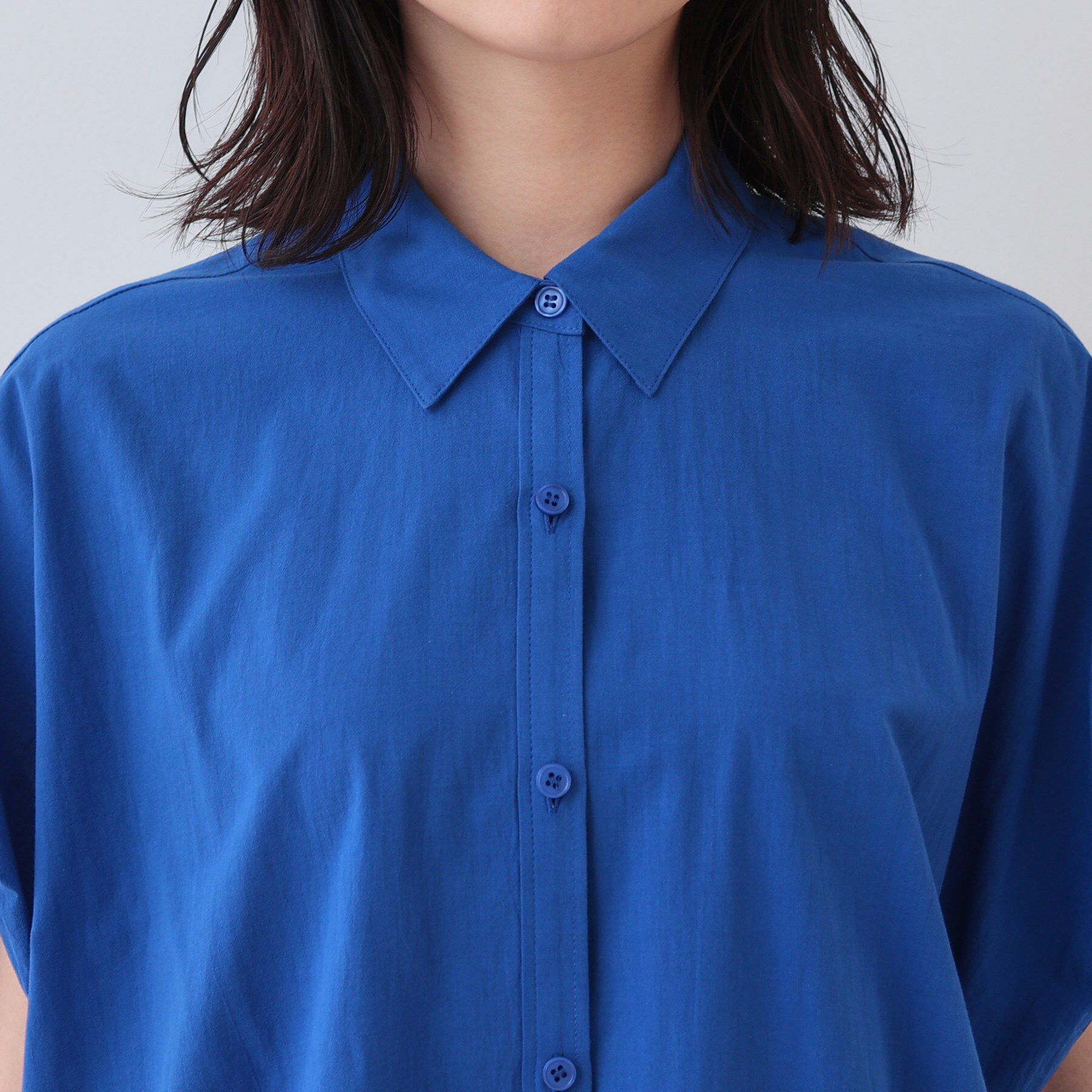 INDIVI「【SETUP可能／涼しい】コットンオーバーシャツ」|シャツ・ブラウス|