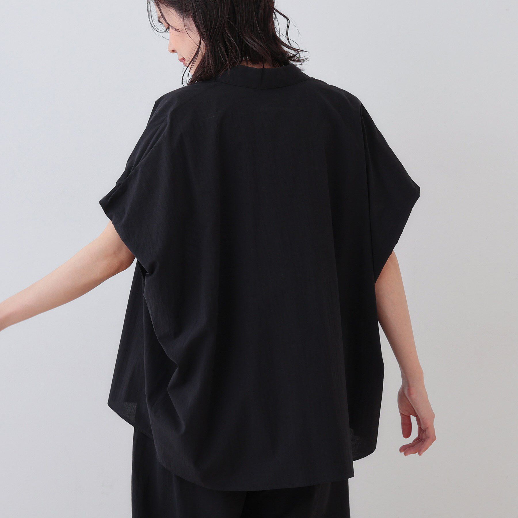 INDIVI「【SETUP可能／涼しい】コットンオーバーシャツ」|シャツ・ブラウス|