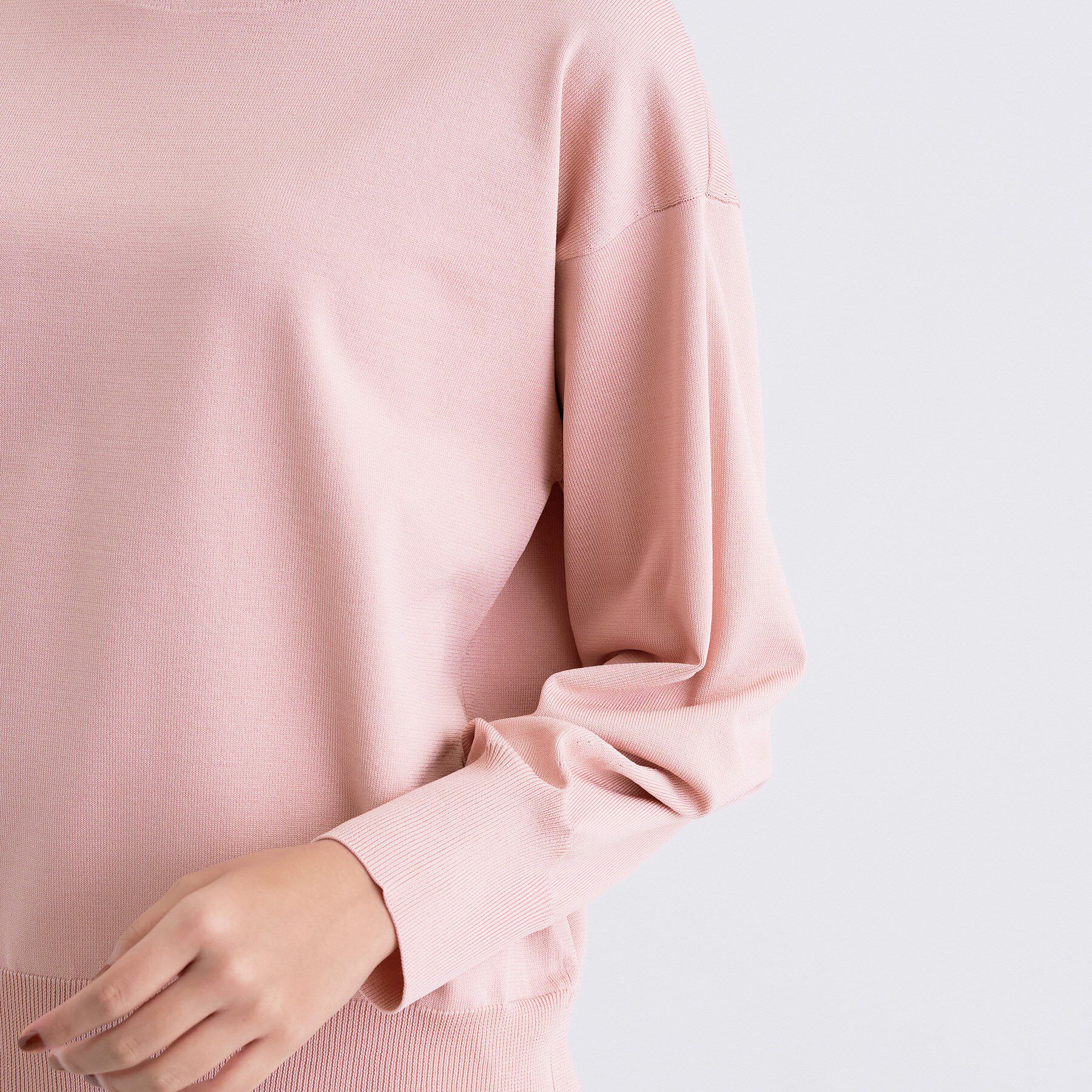 INDIVI「ボートネック ストレッチニット」|ニット・セーター|