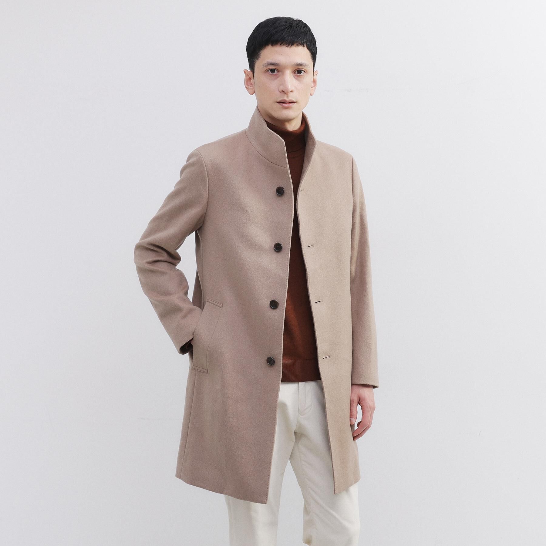 TAKEO KIKUCHI「【ウールカシミヤブレンド】ビーバー調 スタンドカラー コート」|その他|ﾍﾞｰｼﾞｭ(153)