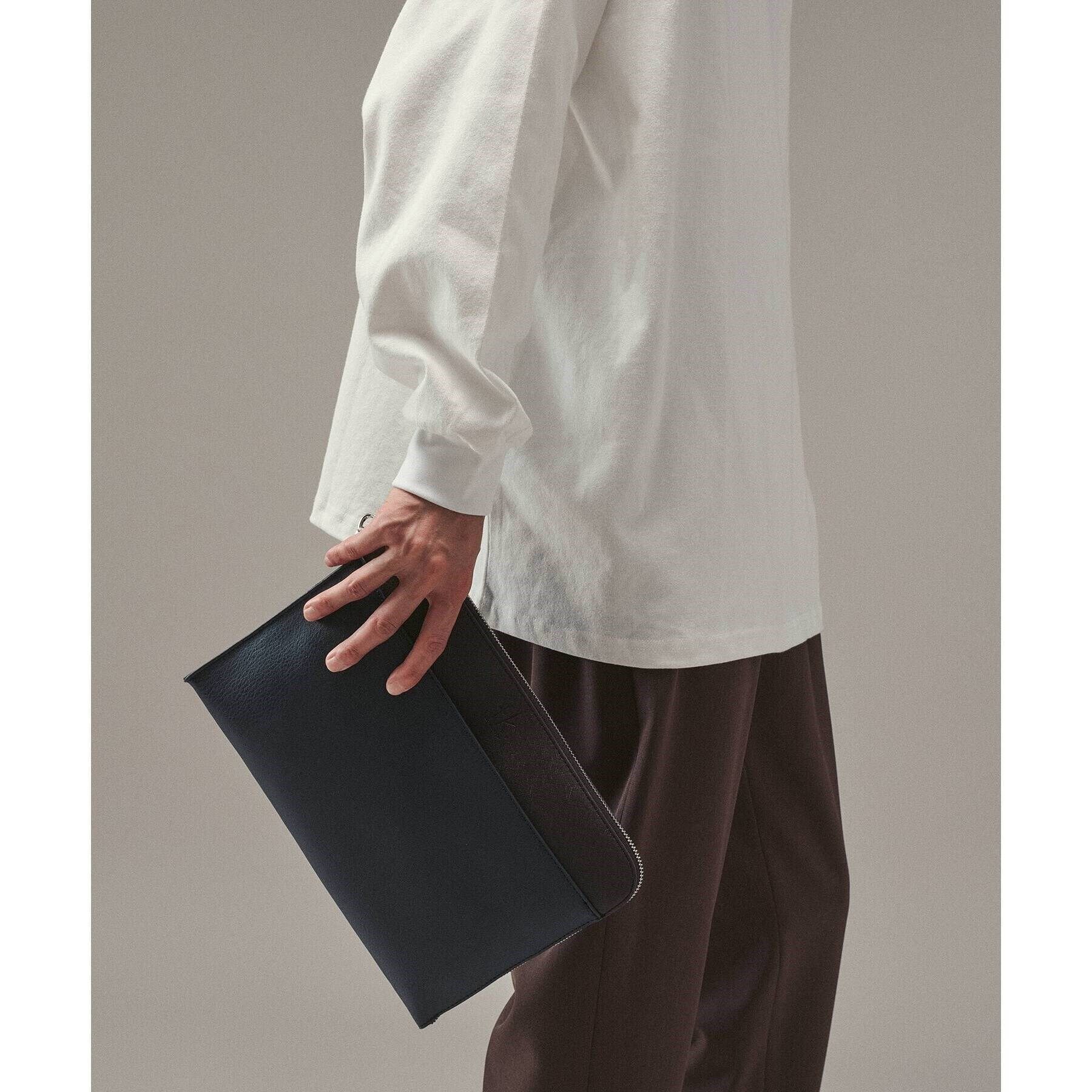 tk.TAKEO KIKUCHI「レザー調ジップクラッチバッグ」|クラッチバッグ|