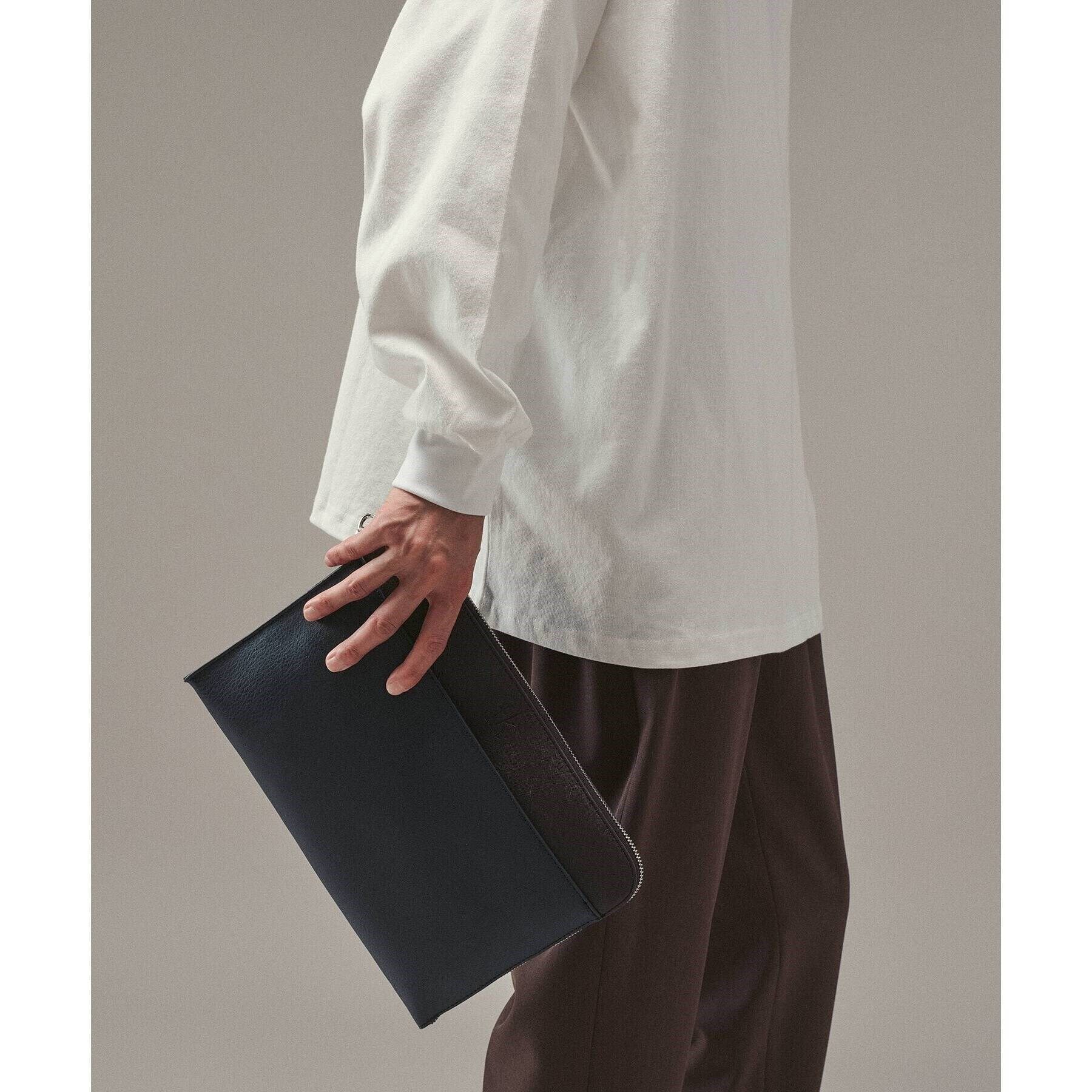 tk.TAKEO KIKUCHI「レザー調ジップクラッチバッグ」|クラッチバッグ|