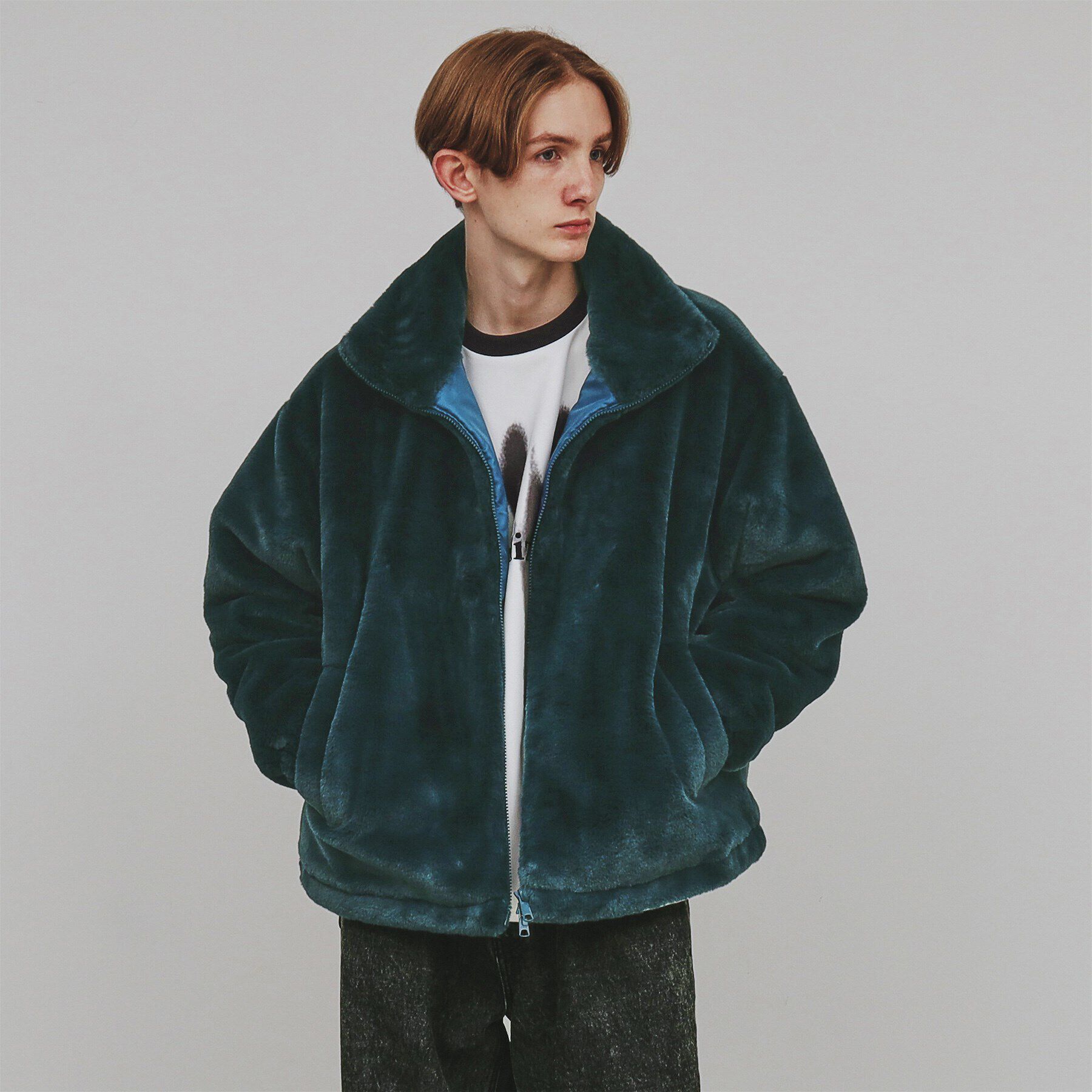 tk.TAKEO KIKUCHI「スタンドフェイクファーブルゾン」|ブルゾン・スタジャン|