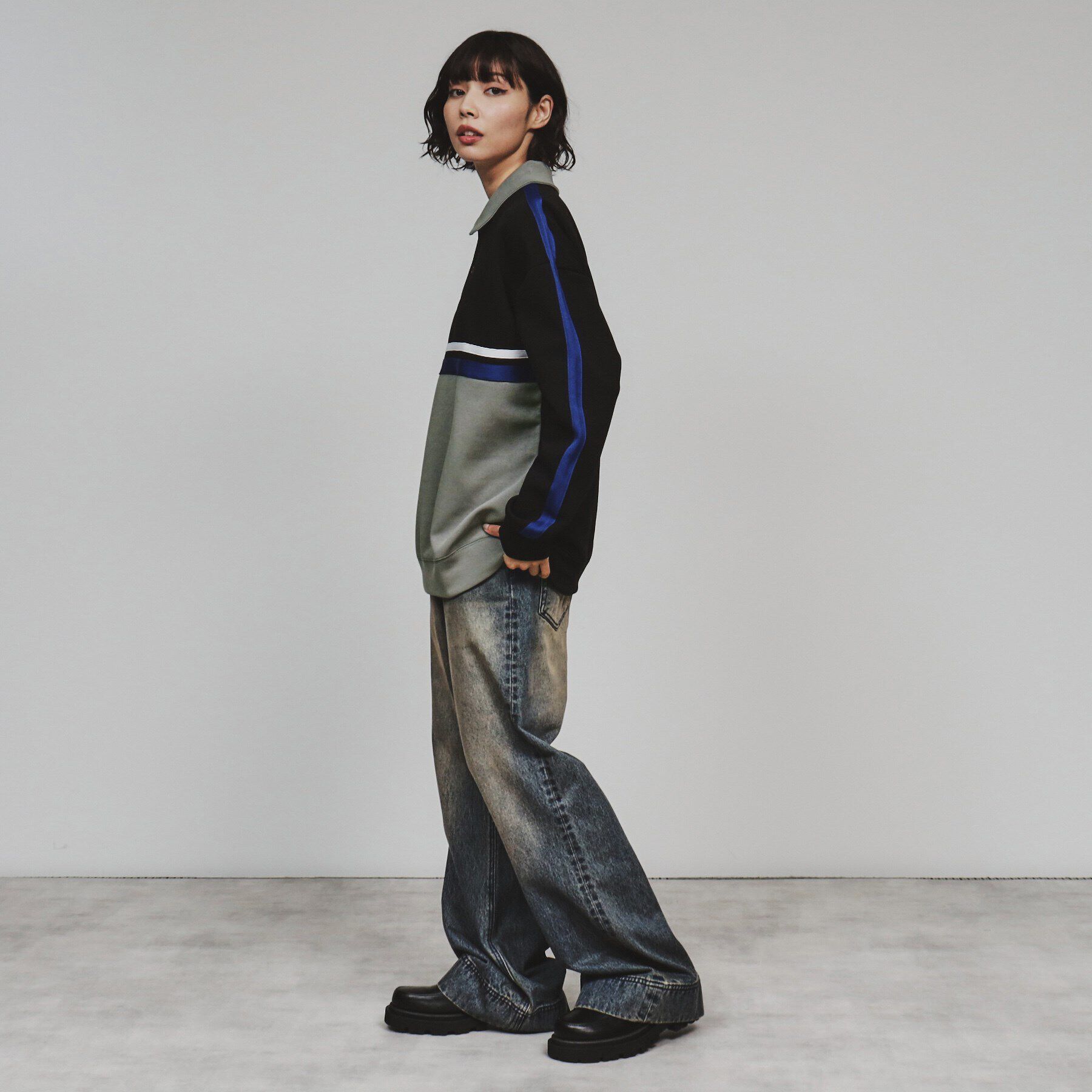 tk.TAKEO KIKUCHI「テープ配色ポロカットソー」|Tシャツ・カットソー|