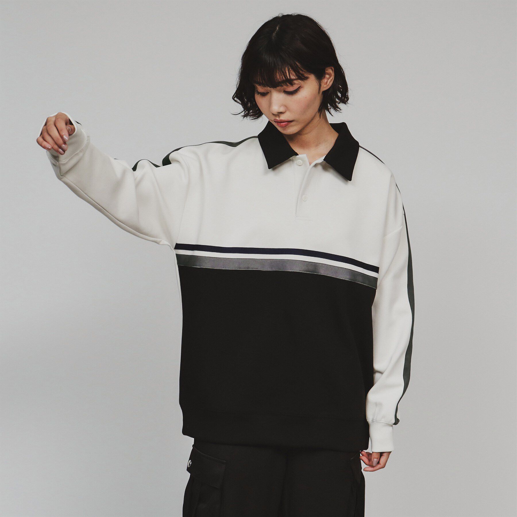 tk.TAKEO KIKUCHI「テープ配色ポロカットソー」|Tシャツ・カットソー|