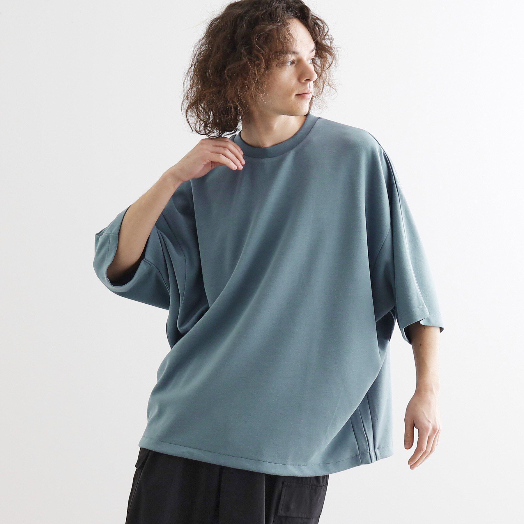 tk.TAKEO KIKUCHI「マシュマロドルマンカットソー」|Tシャツ・カットソー|ブルー(092)