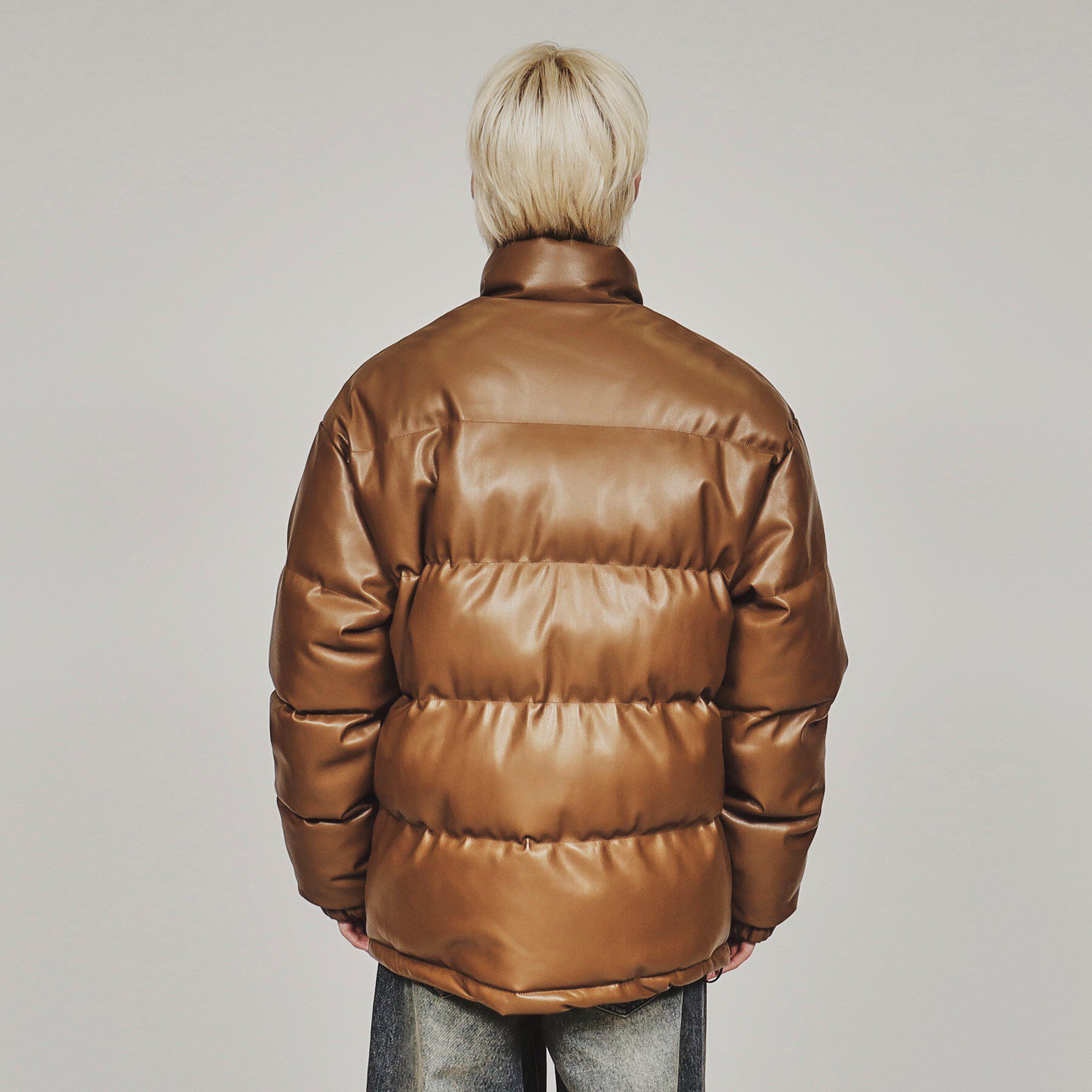 tk.TAKEO KIKUCHI「レザー調パテッドジャケット」|ブルゾン・スタジャン|