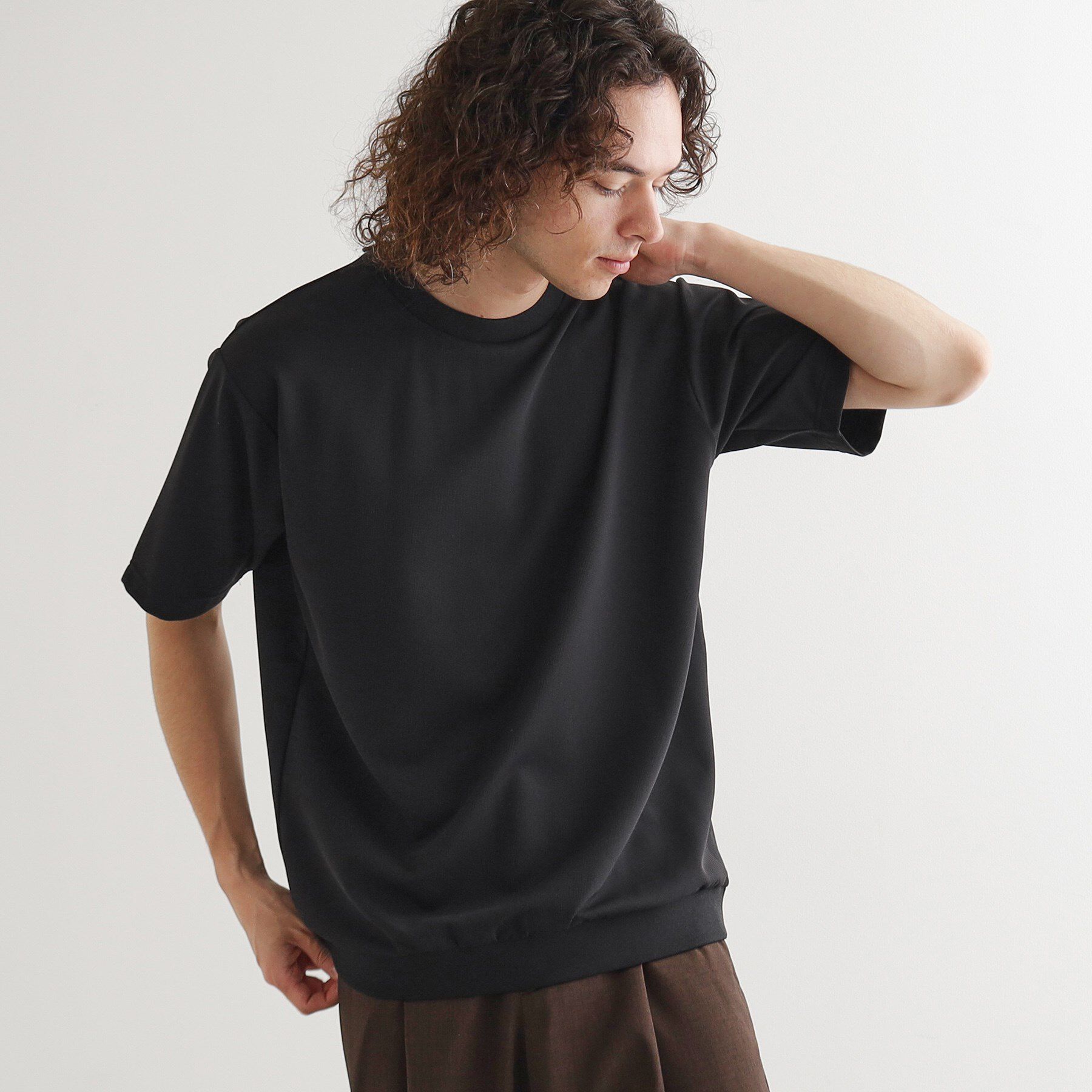 tk.TAKEO KIKUCHI「スマート半袖カットソー」|Tシャツ・カットソー|ブラック(019)