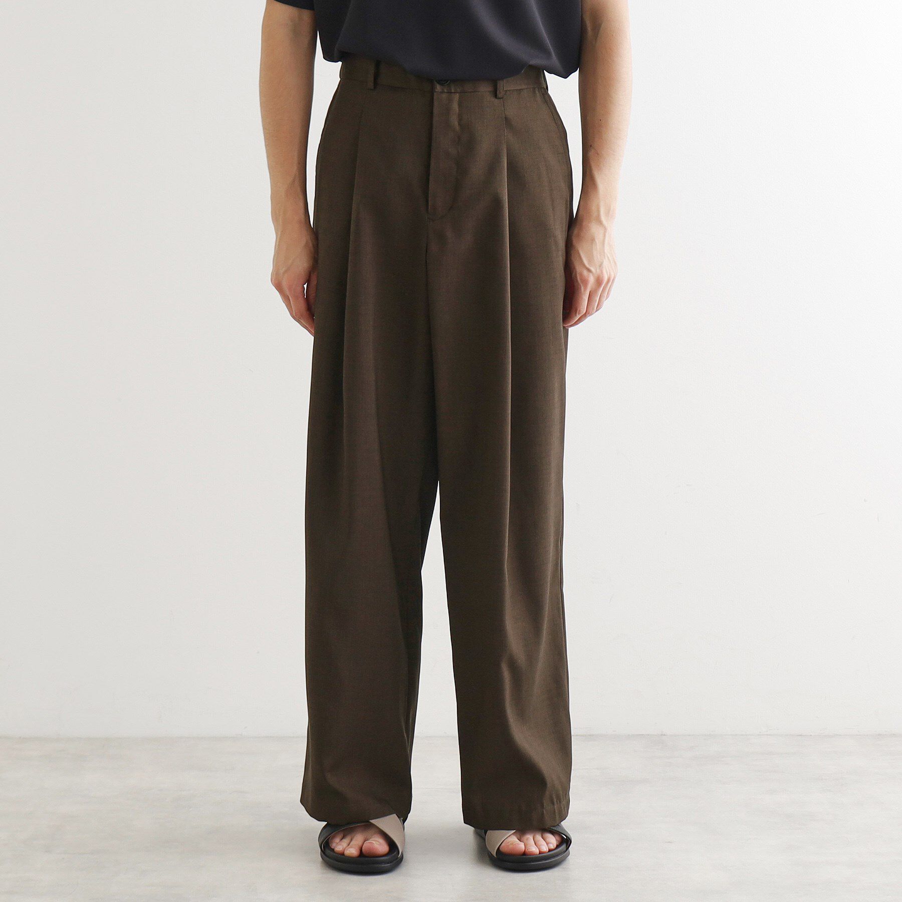 tk.TAKEO KIKUCHI「リネンタッチ バレルスラックス」|その他|