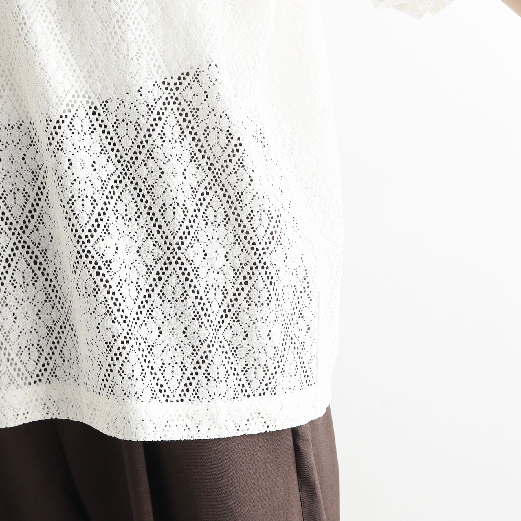 tk.TAKEO KIKUCHI「サマースエードコンビレースシャツ」|シャツ・ブラウス|