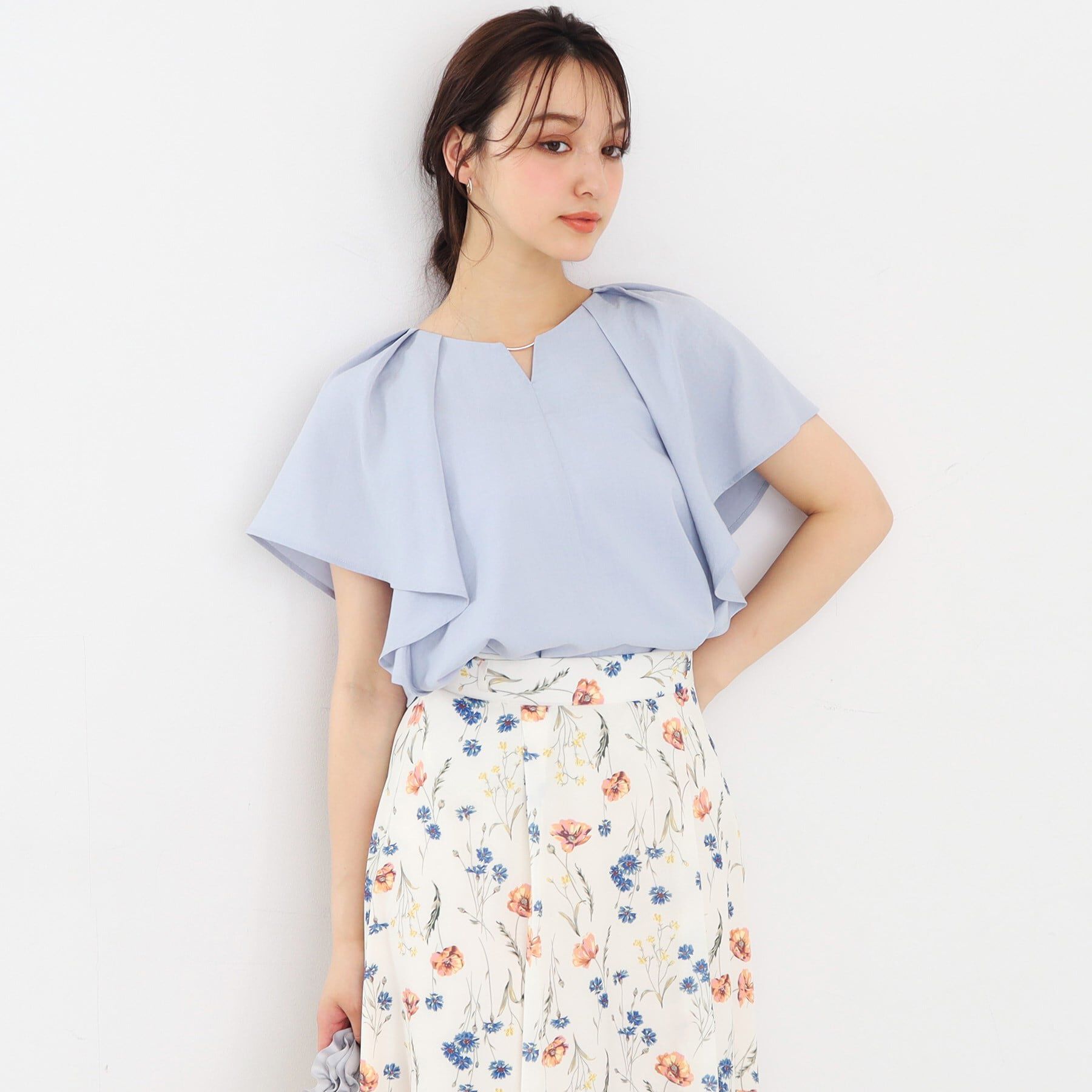 index「タックフレアスリーブブラウス【洗濯機洗い可/吸水速乾/防シワ/抗ピル】」|シャツ・ブラウス|