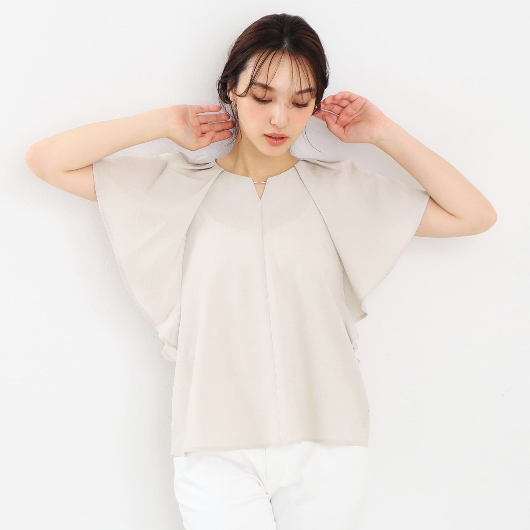 index「タックフレアスリーブブラウス【洗濯機洗い可/吸水速乾/防シワ/抗ピル】」|シャツ・ブラウス|