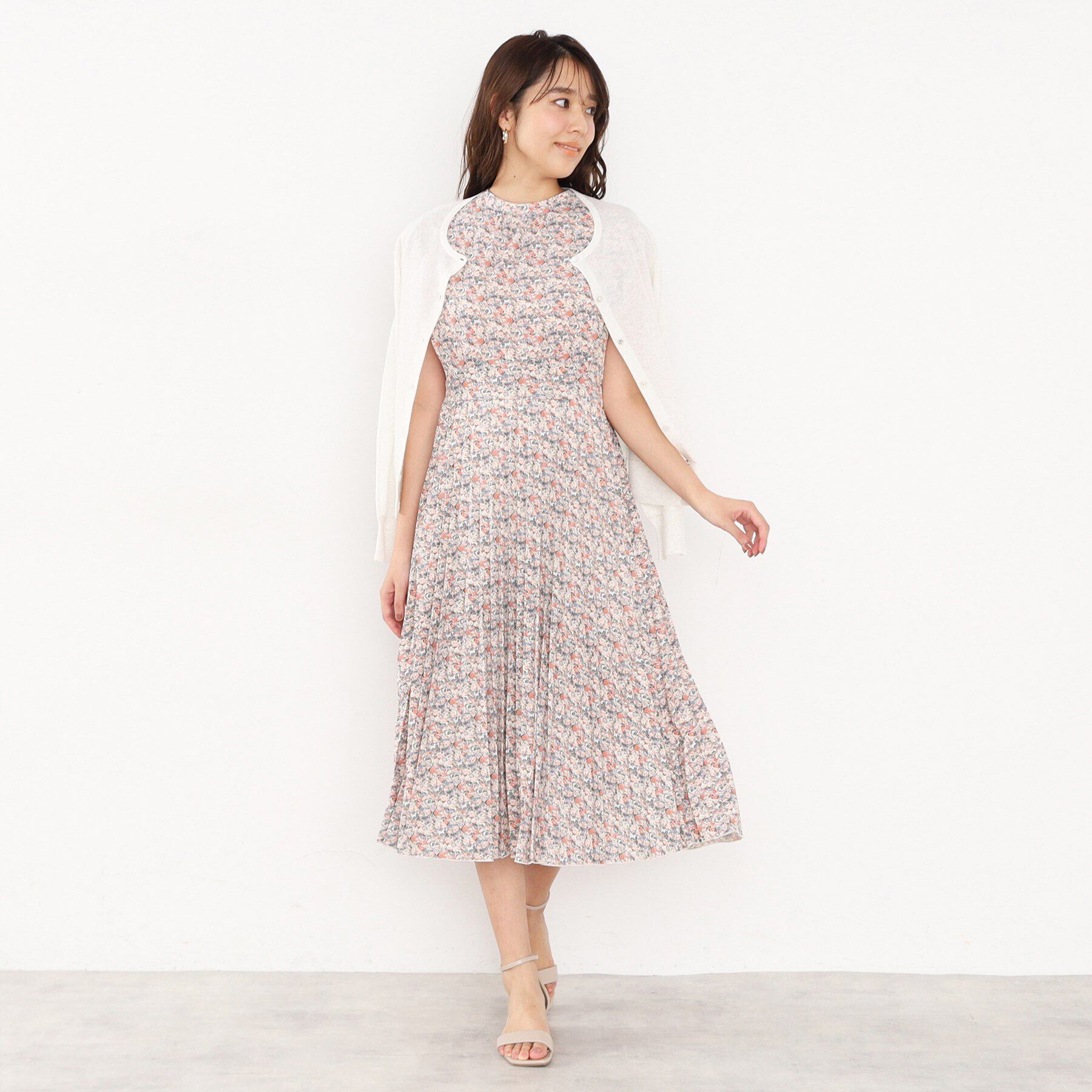 index「ミニフラワープリーツワンピース【洗濯機洗い可】」|ワンピース|