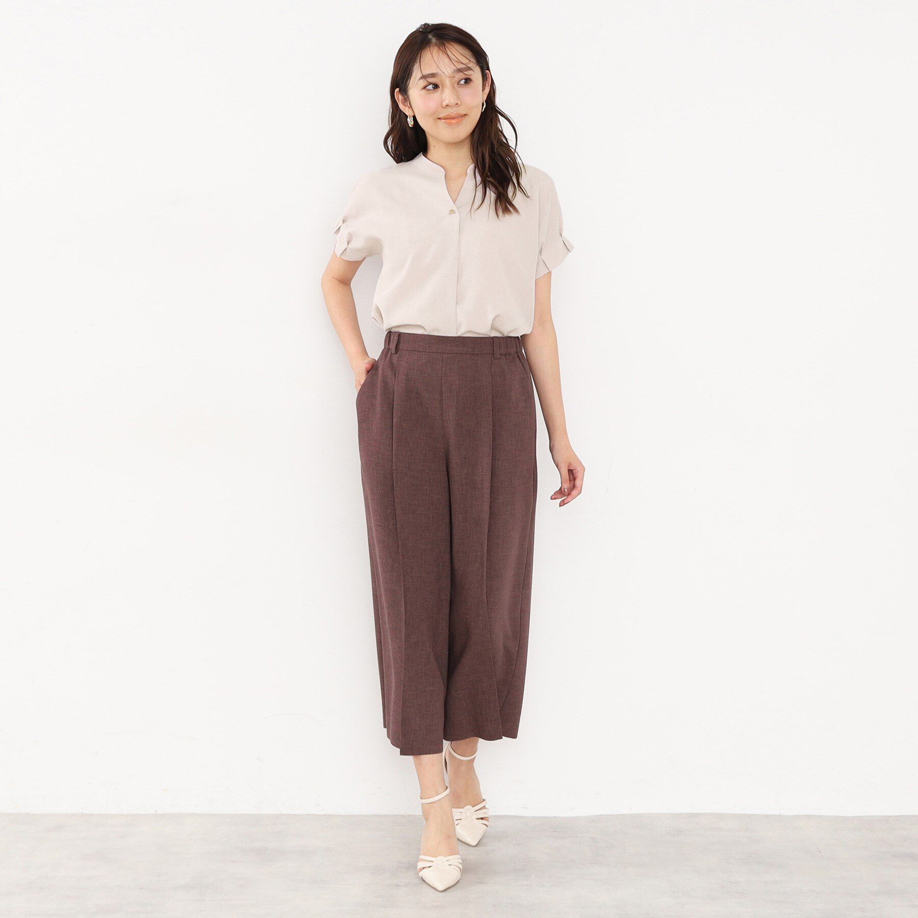 index「《7color/S-LLsize》バックシャンスキッパーブラウス【洗濯機洗い可/吸水速乾/防シワ/抗」|シャツ・ブラウス|