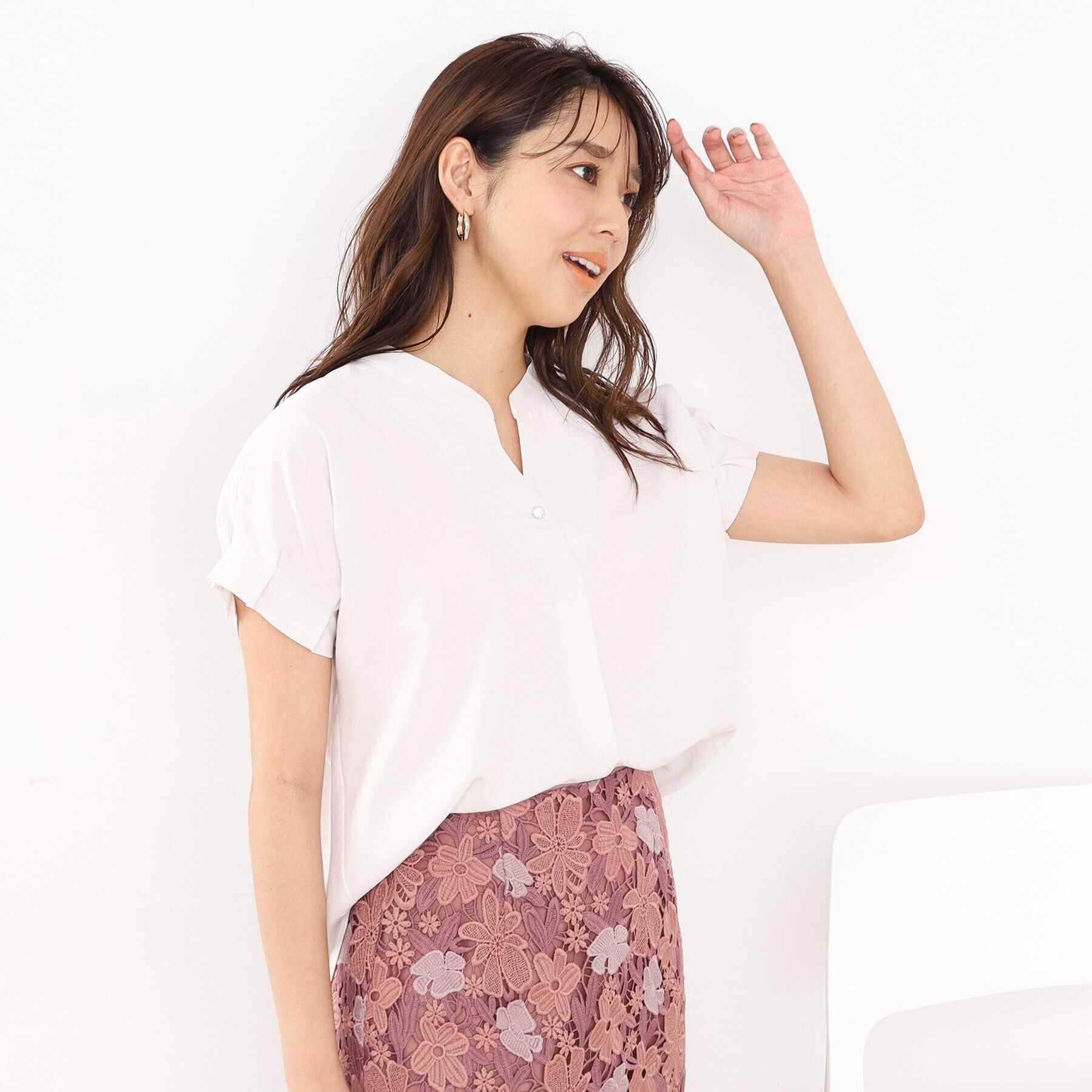 index「《7color/S-LLsize》バックシャンスキッパーブラウス【洗濯機洗い可/吸水速乾/防シワ/抗」|シャツ・ブラウス|