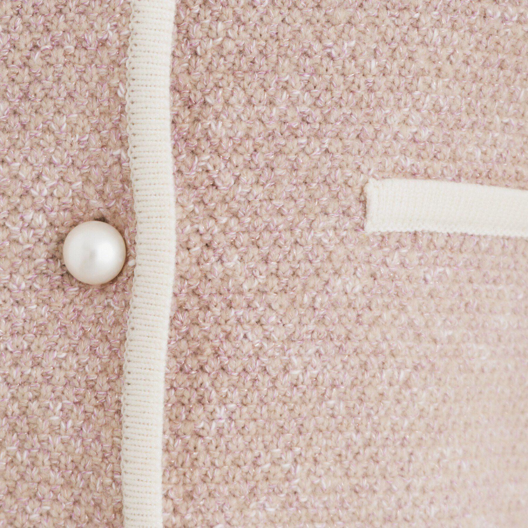 index「パール調ツイードライクノーカラーカーディガン/セットアップ対応【洗濯機洗い可】」|カーディガン|