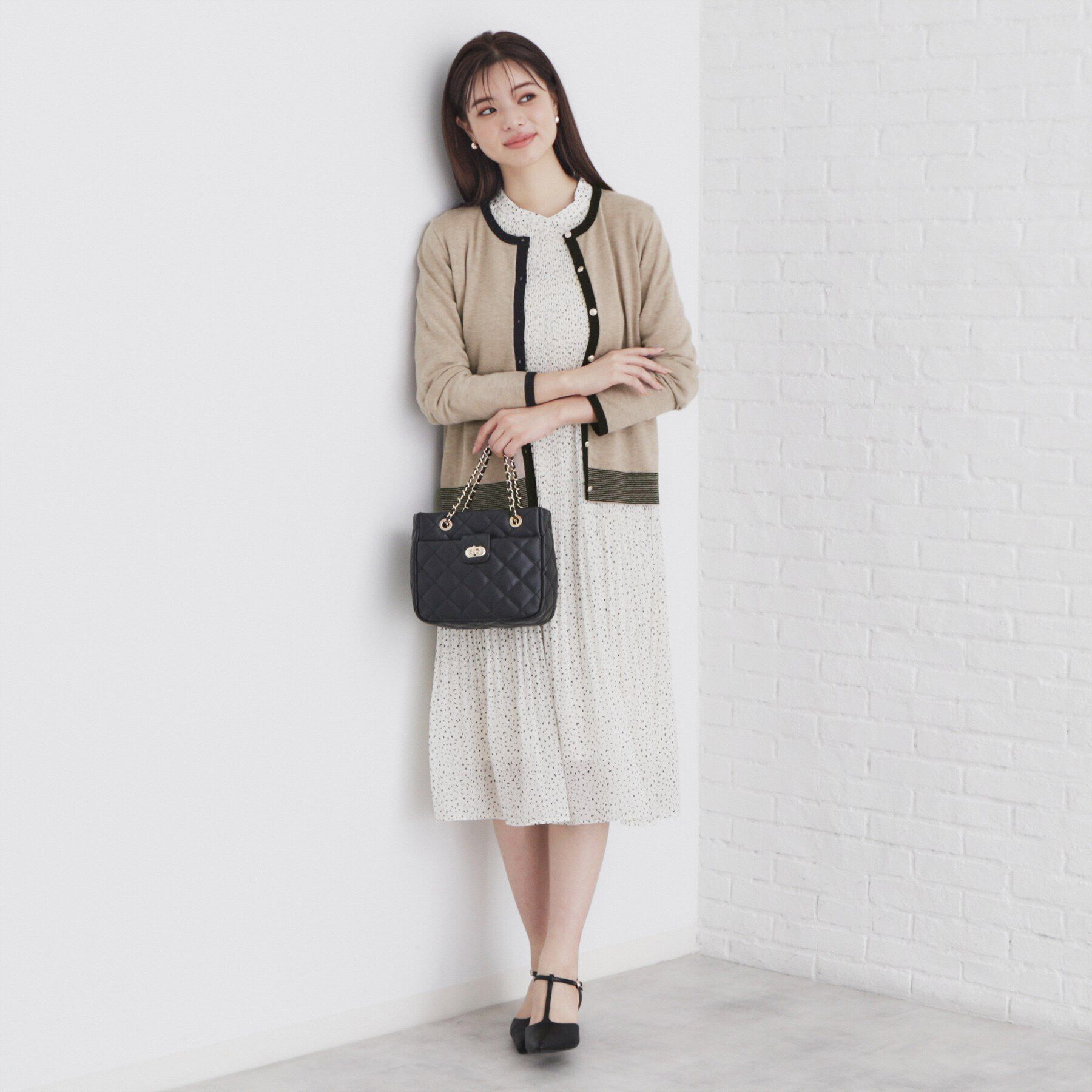 index「バイカラーカーディガン【洗濯機洗い可】」|カーディガン|