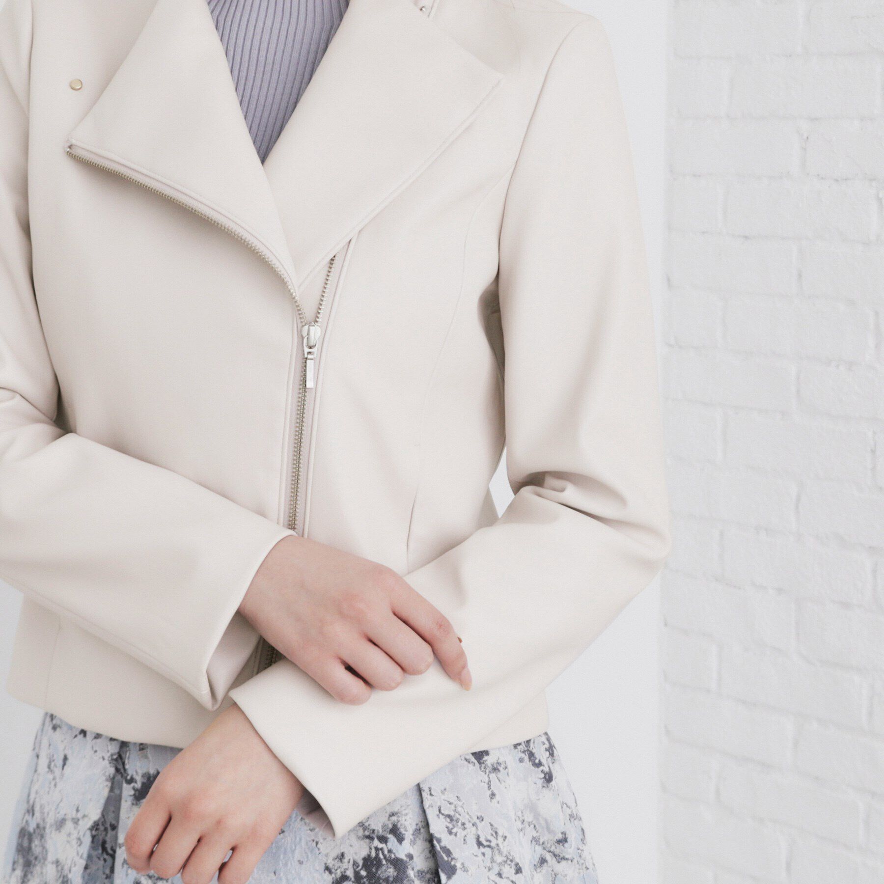 index「ストレッチライダースジャケット【洗える】」|ライダースジャケット|