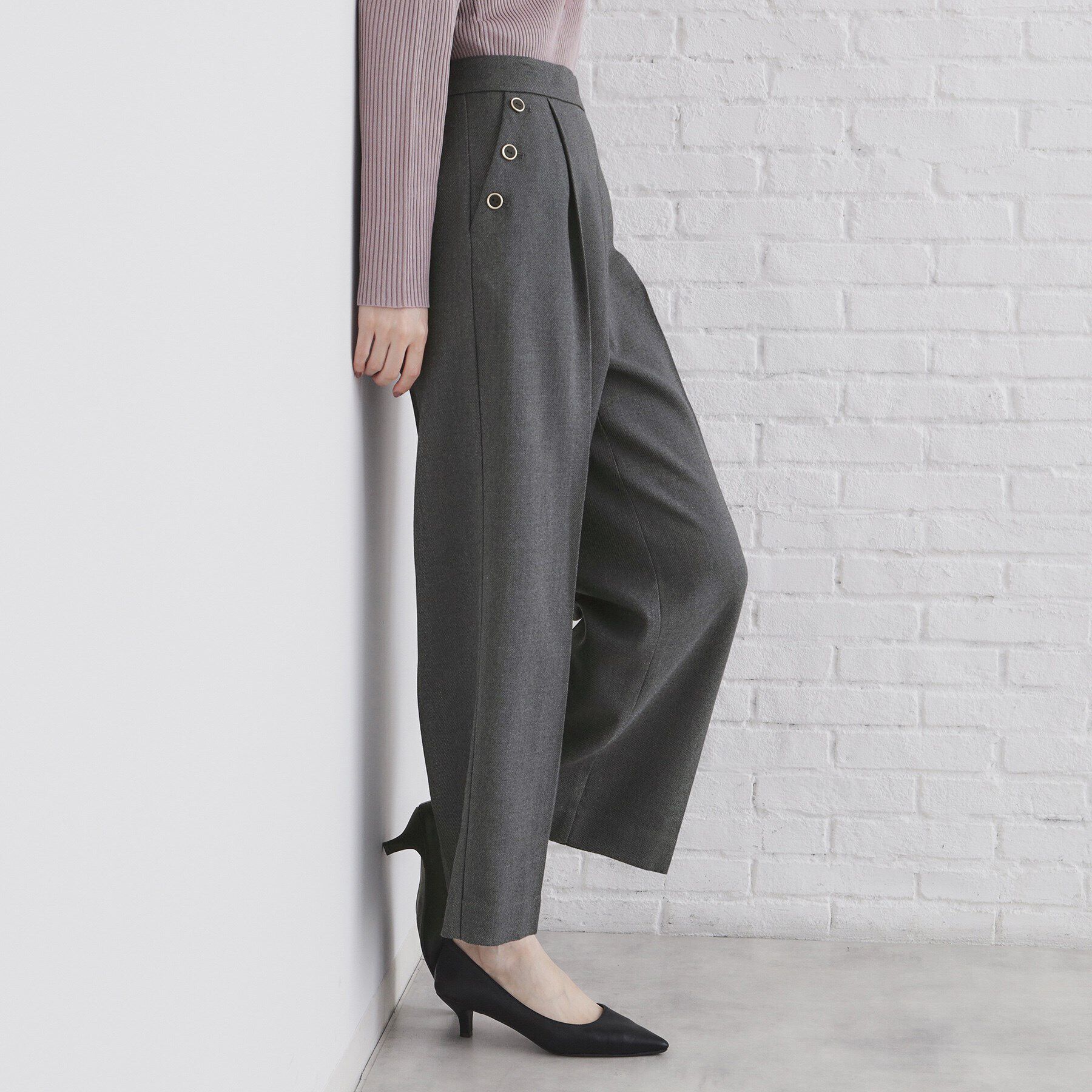 index「《BAILA掲載》ストレッチマリンワイドパンツ/セットアップ対応【洗濯機洗い可/イージーアイロン】」|その他|