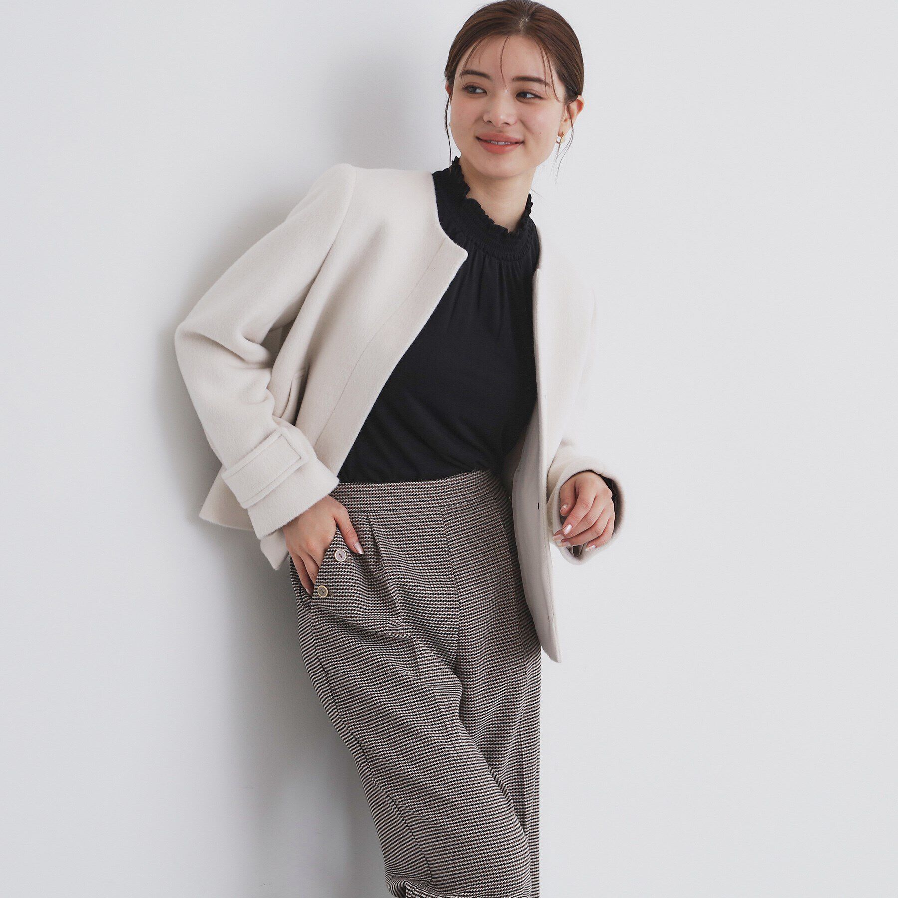 index「シャーリングインナートップス【洗濯機洗い可/吸湿発熱】」|Tシャツ・カットソー|