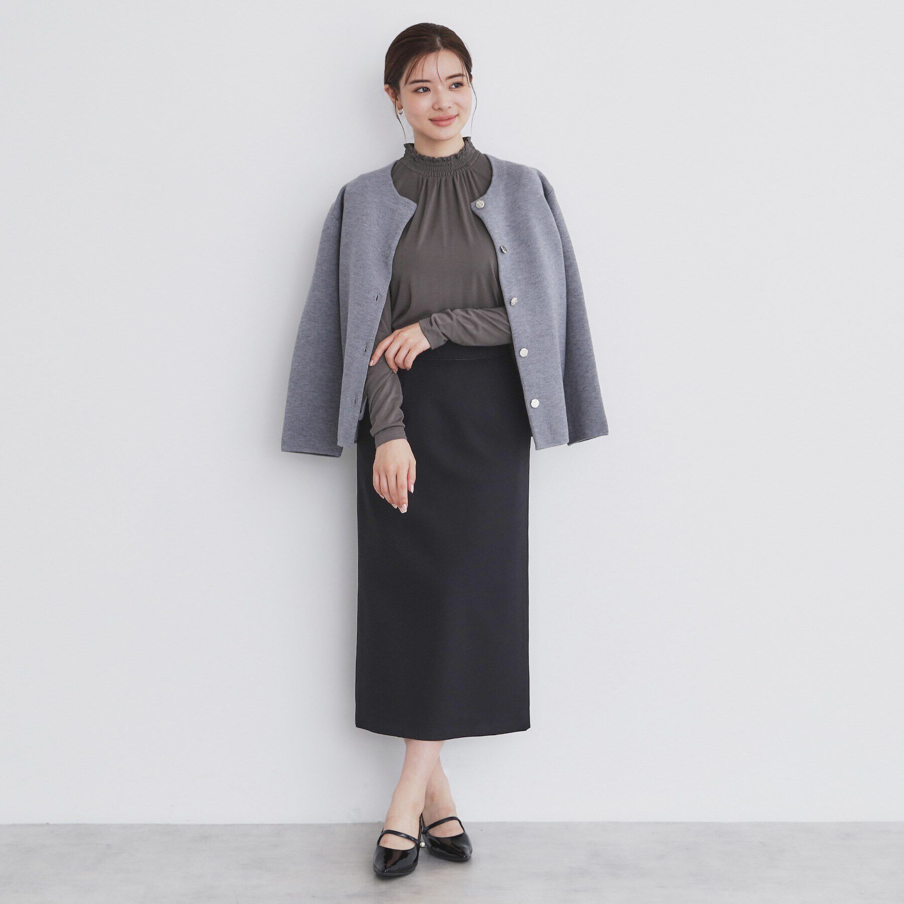 index「シャーリングインナートップス【洗濯機洗い可/吸湿発熱】」|Tシャツ・カットソー|