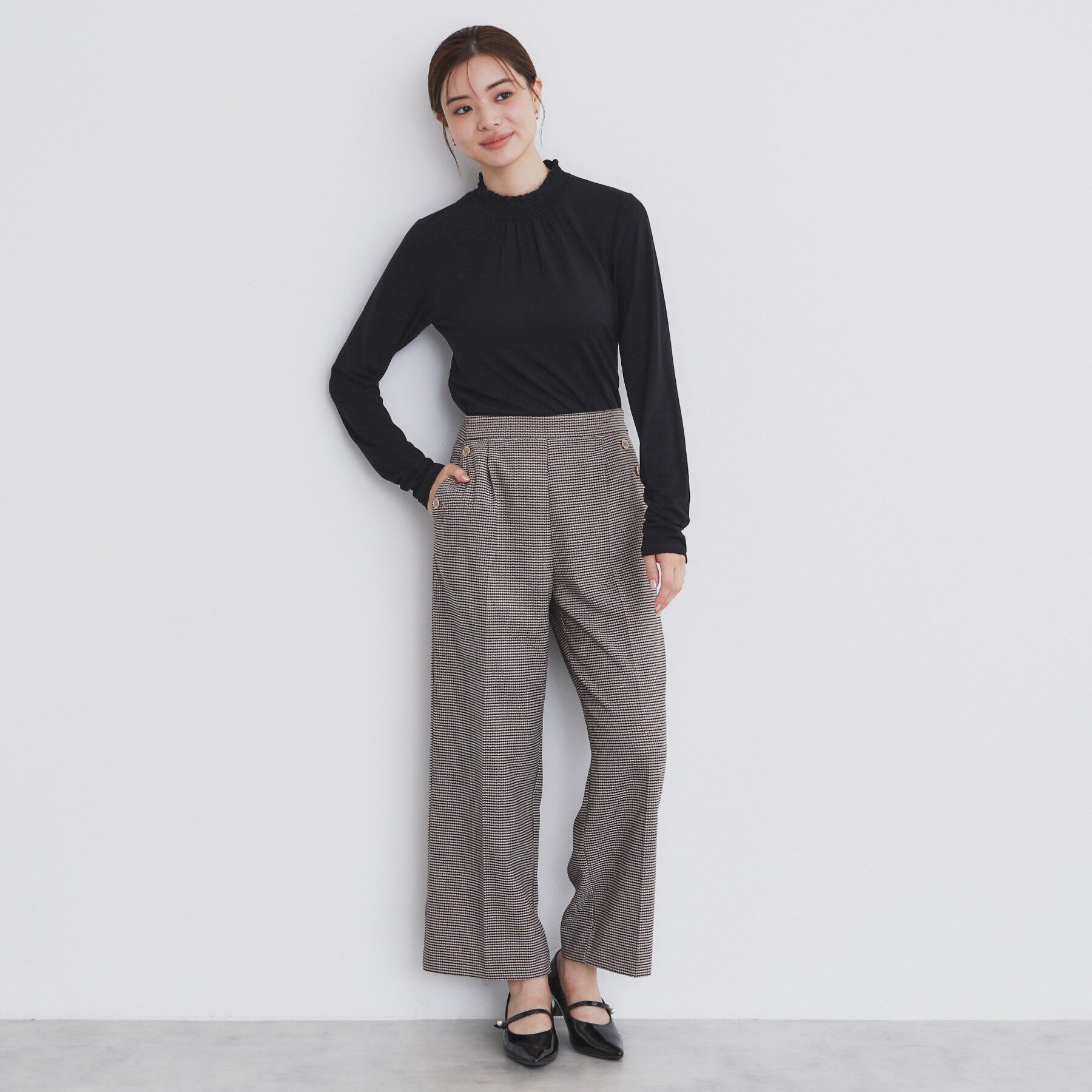 index「シャーリングインナートップス【洗濯機洗い可/吸湿発熱】」|Tシャツ・カットソー|