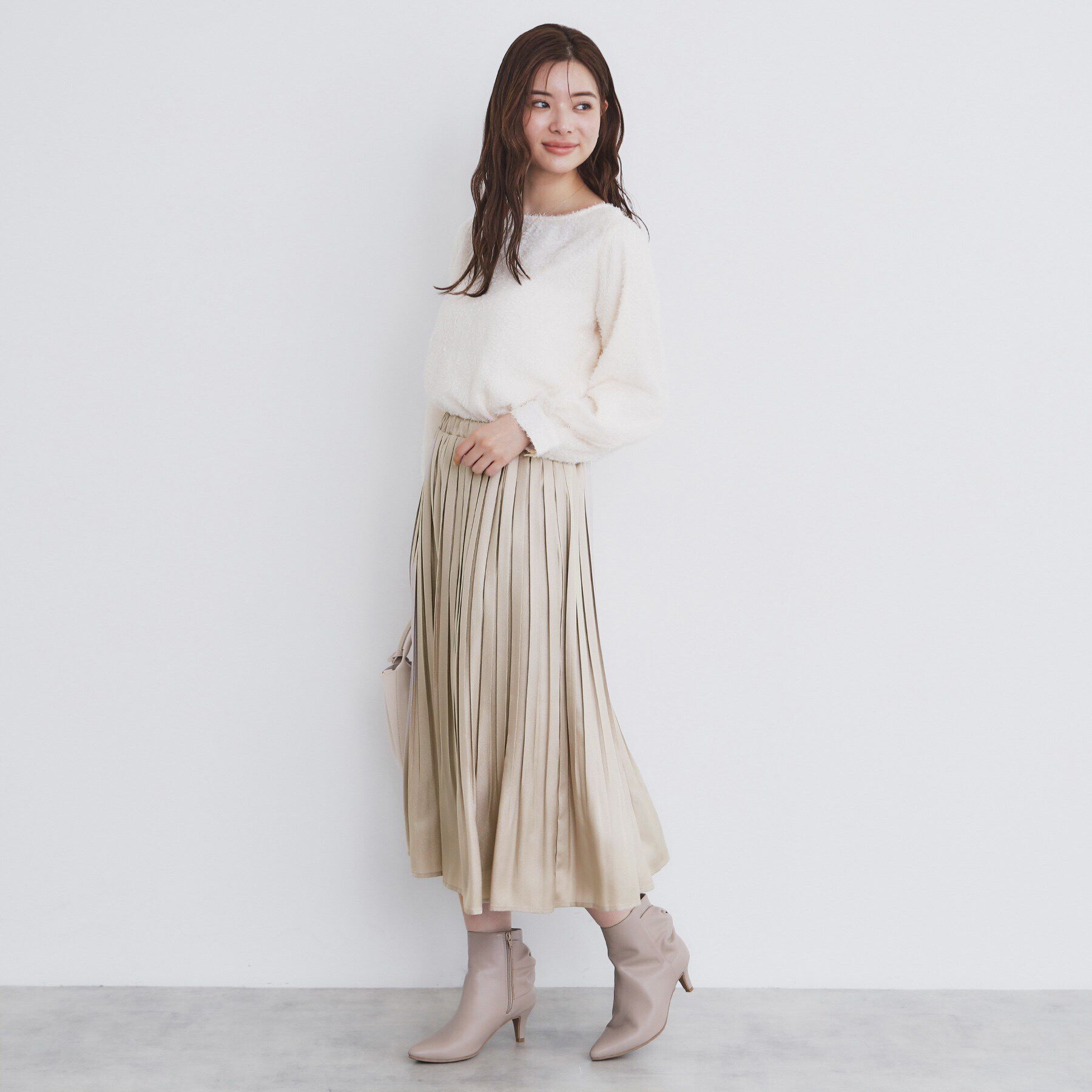 index「シャイニーサテンプリーツスカート【洗濯機洗い可/防シワ】」|スカート|