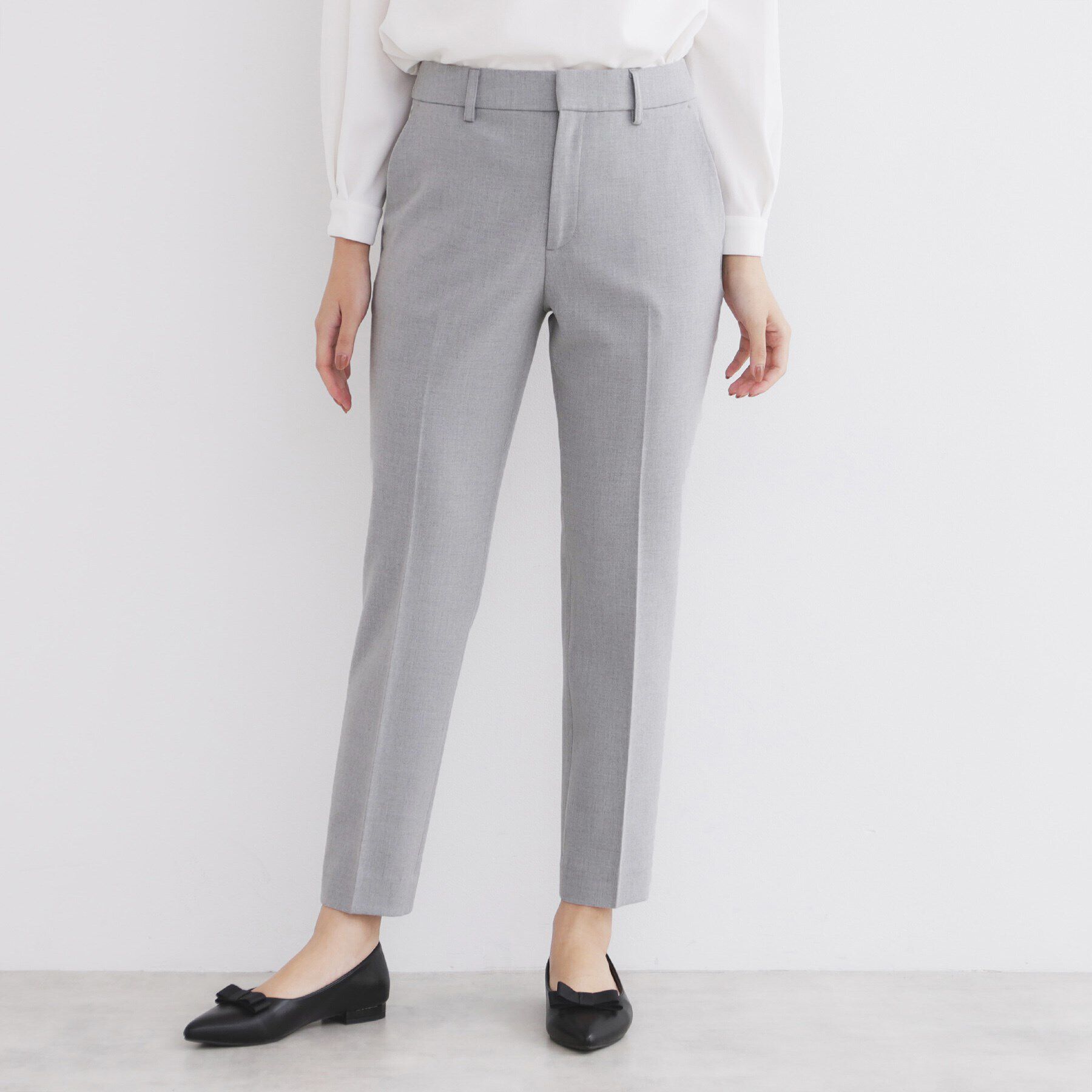 index「《XS-LLsize》裏起毛ストレッチテーパードパンツ【洗濯機洗い可/吸湿発熱/防シワ】」|その他|グレー(012)