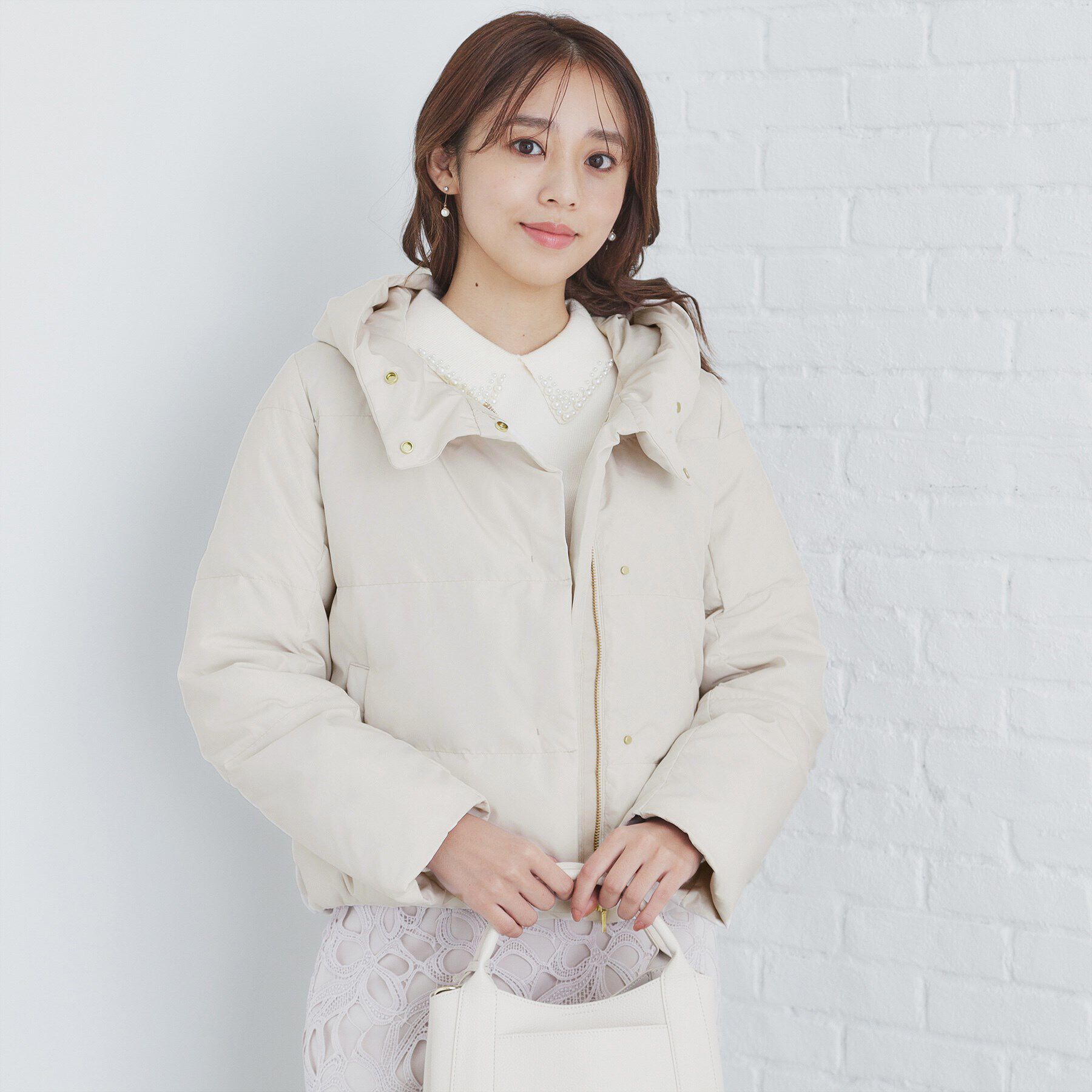 index「《美人百花掲載》河田ダウン ショートコート【洗濯機洗い可/撥水/静電気防止裏地】」|ダウン|