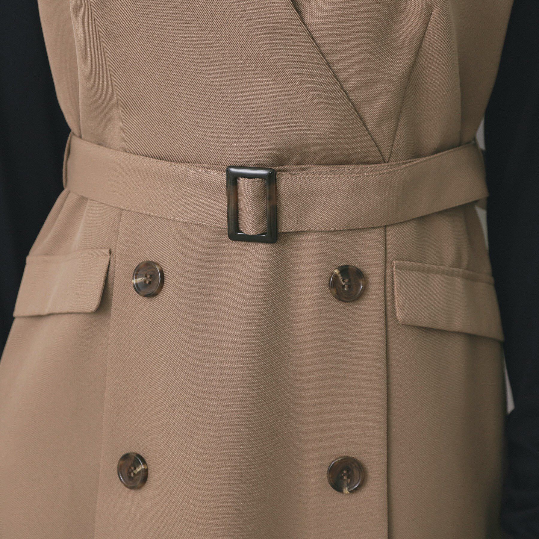 index「トレンチディティールワンピース【洗濯機OK/イージーアイロン/防シワ】」|ワンピース|