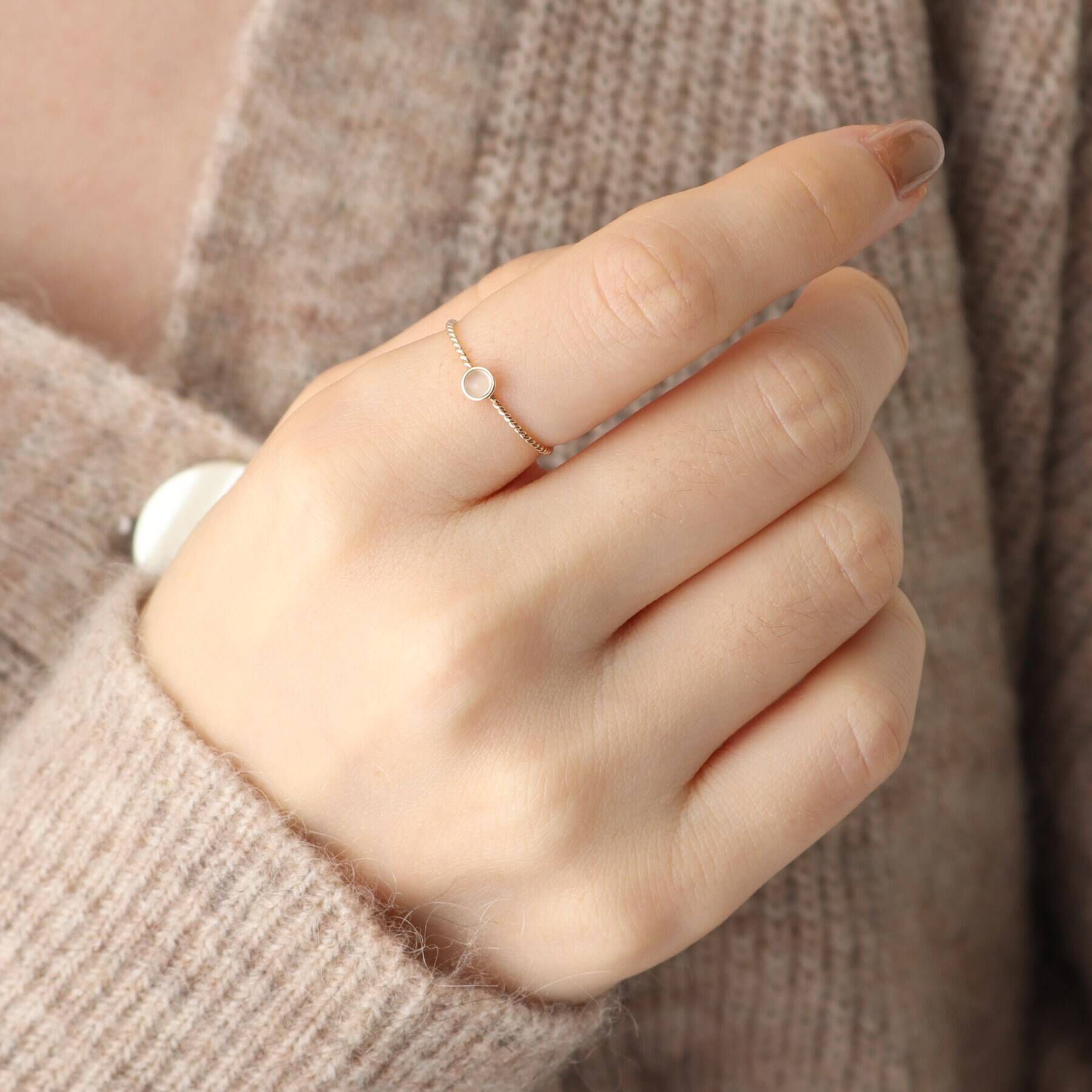 OPAQUE.CLIP「K10 天然石リング」|リング|