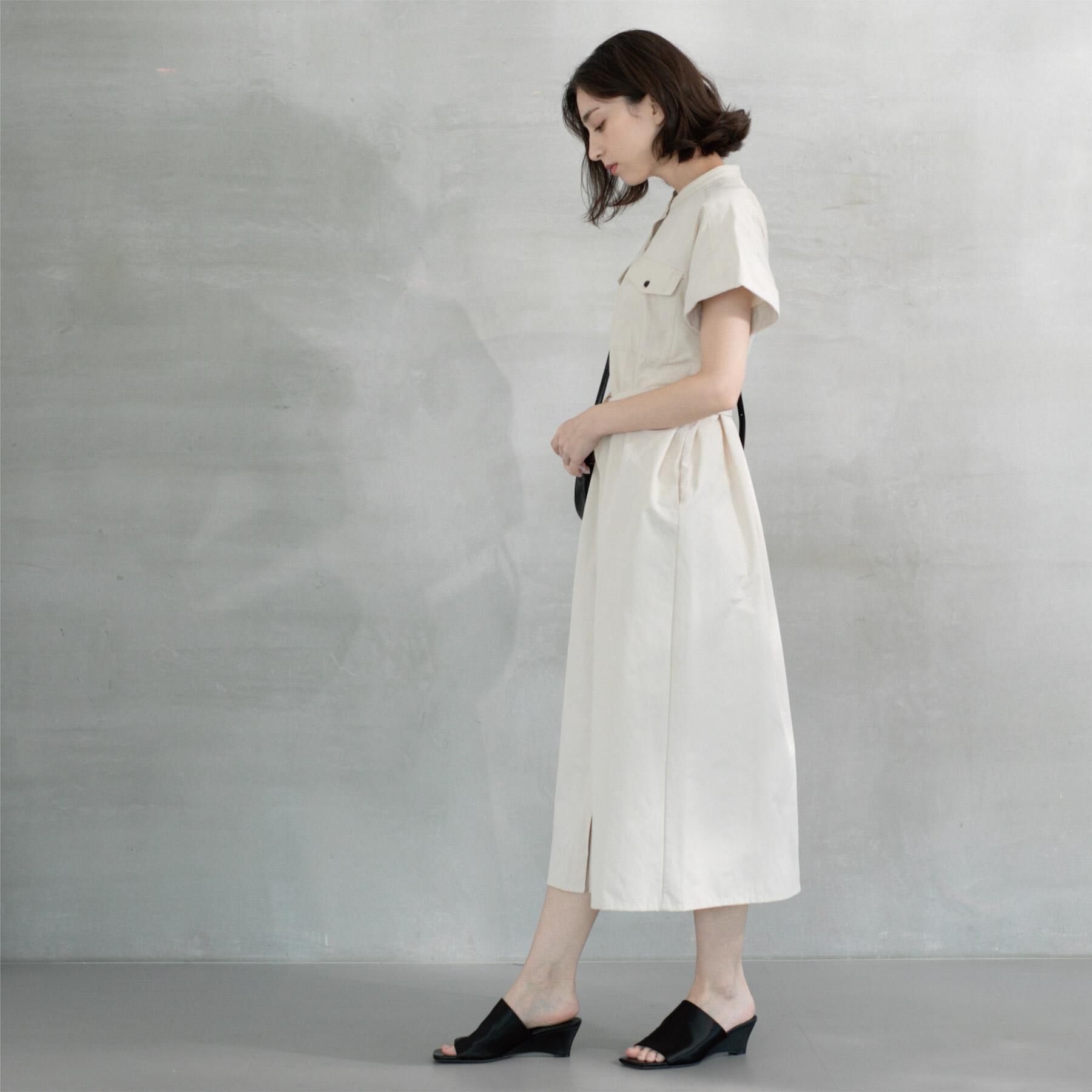 OPAQUE.CLIP「ダブルポケットシャツワンピース【洗濯機洗い可】」|ワンピース|
