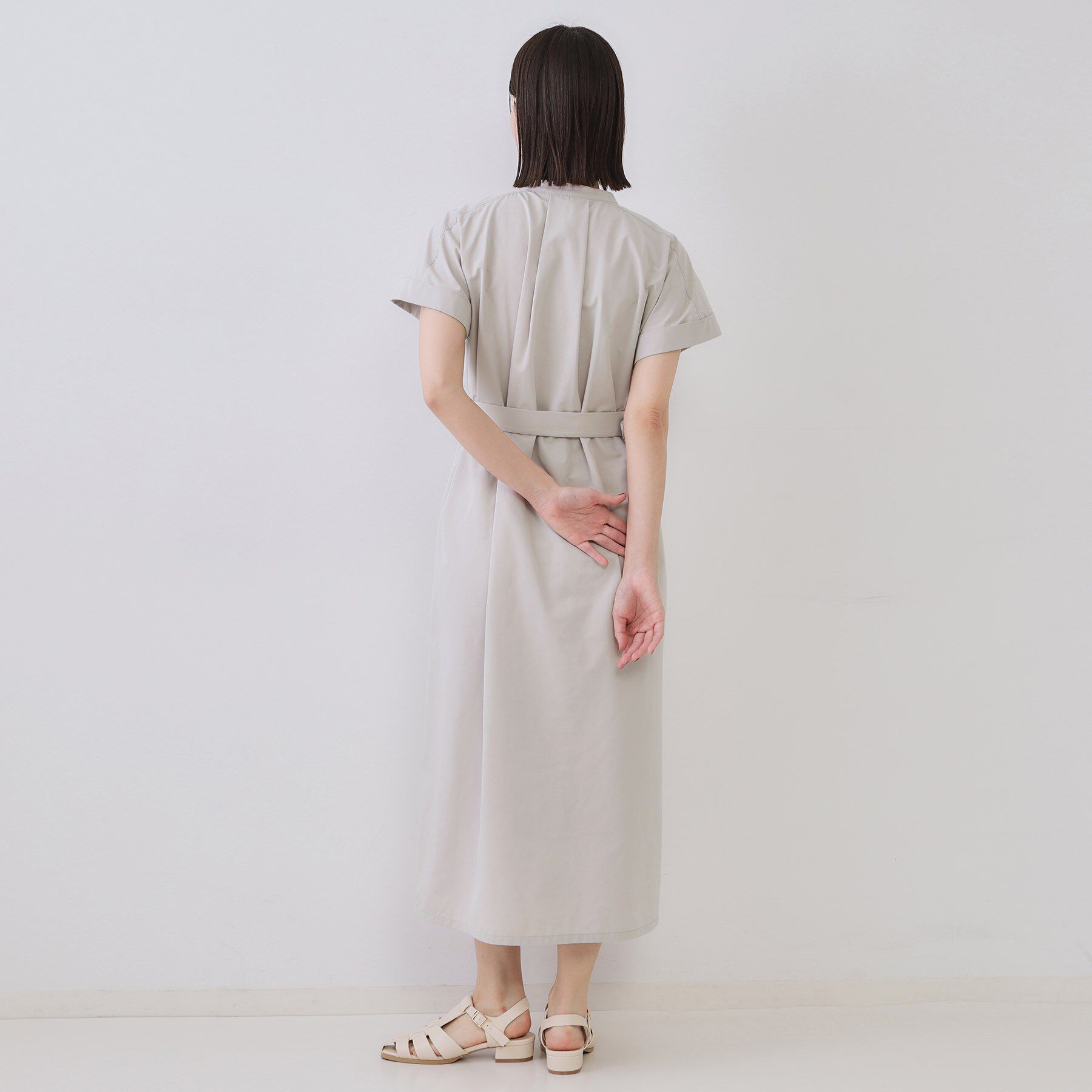 OPAQUE.CLIP「ダブルポケットシャツワンピース【洗濯機洗い可】」|ワンピース|