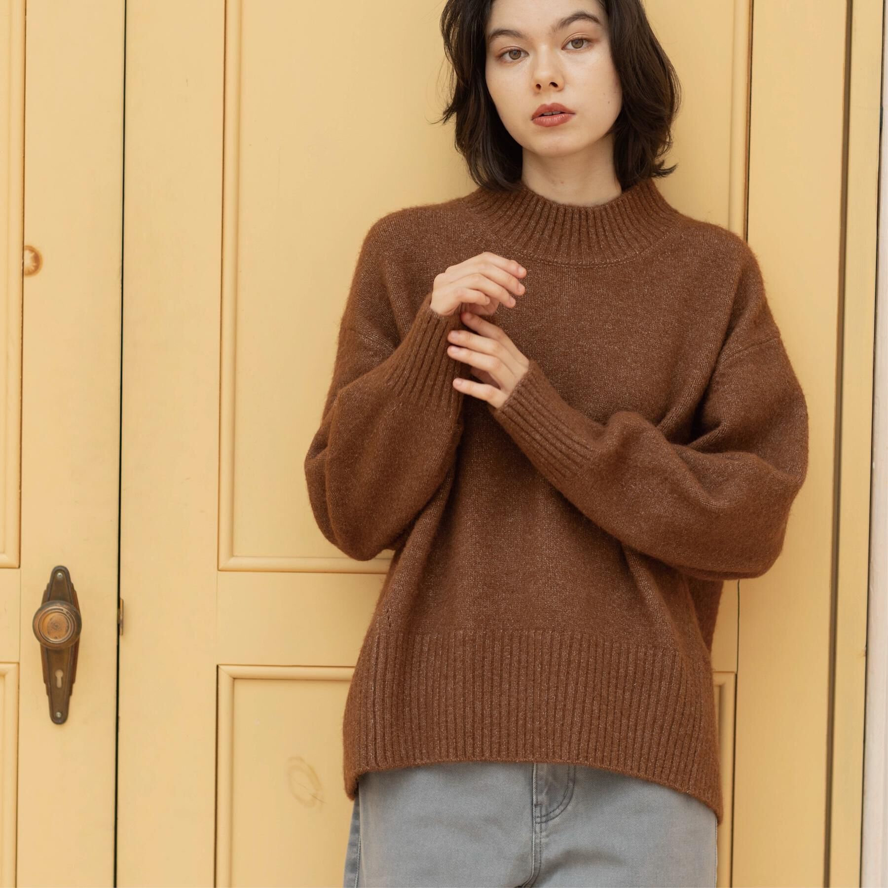 OPAQUE.CLIP「ふわふわハイネックニット【洗濯機OK】」|ニット・セーター|